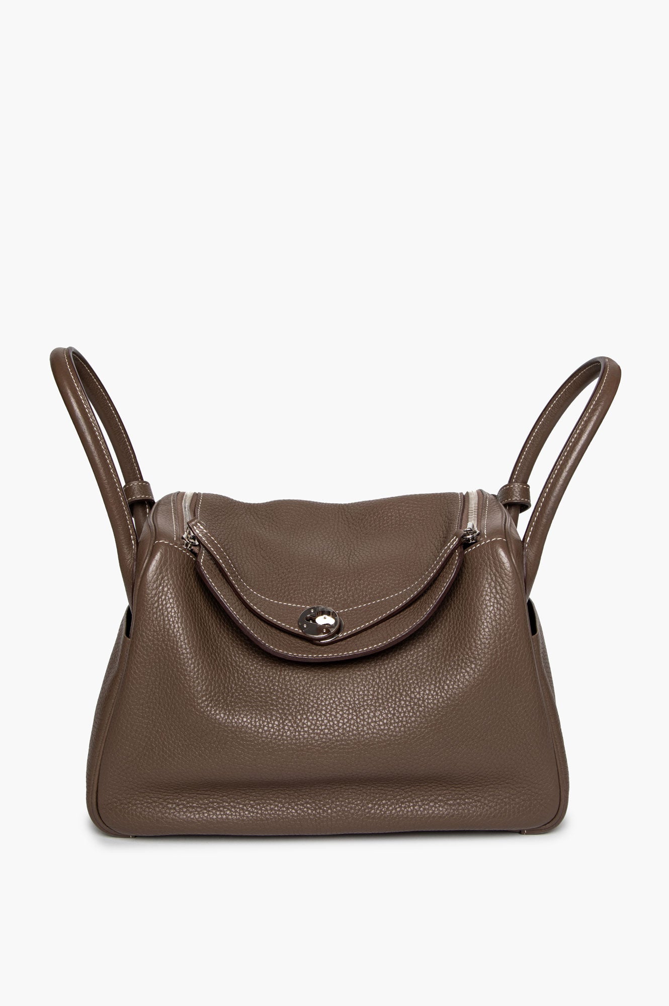 Hermès Etaupe Taurillon Clemence Lindy 30