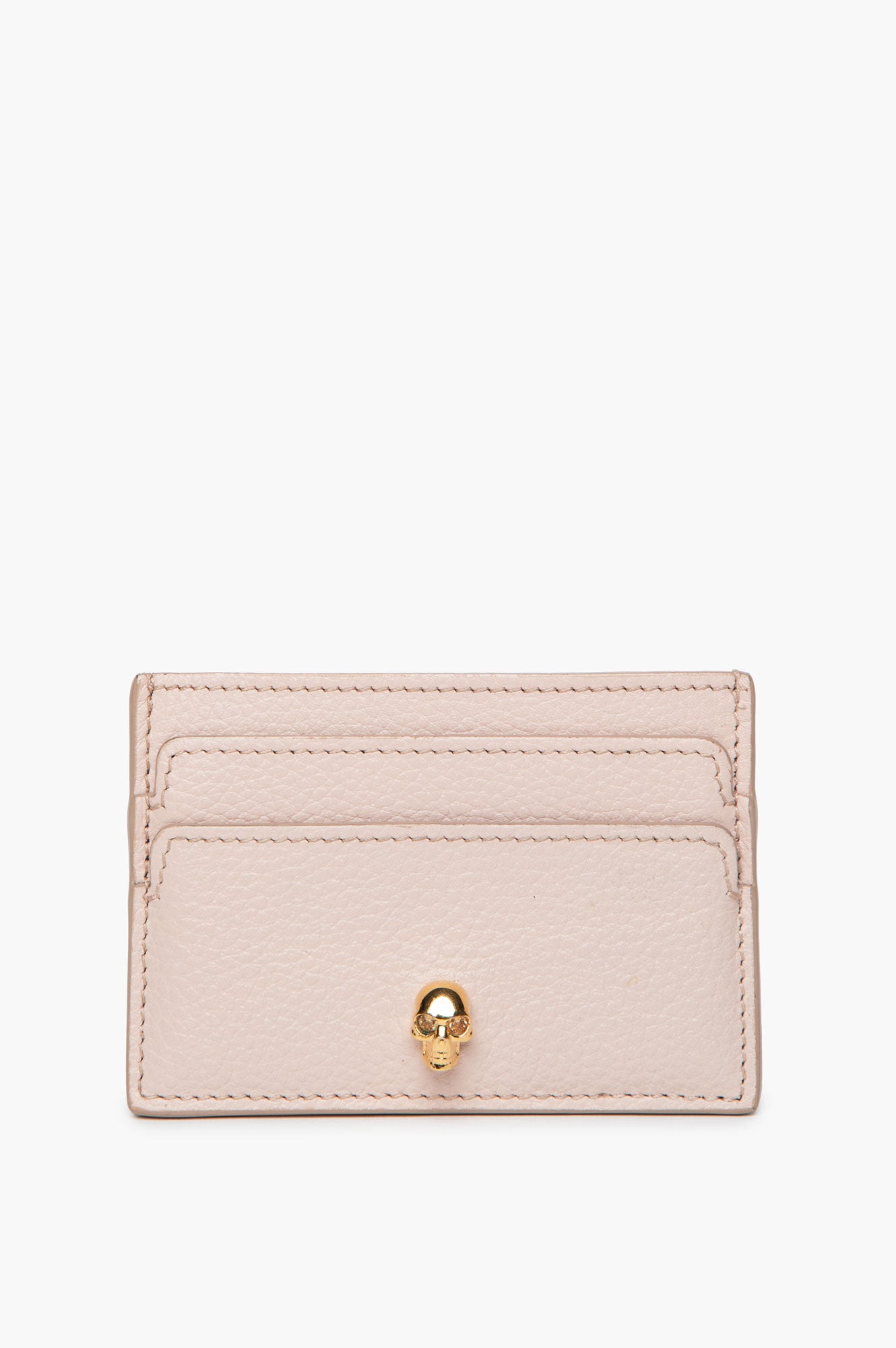 Alexander McQueen Light Pink Leather Skull Cardholder