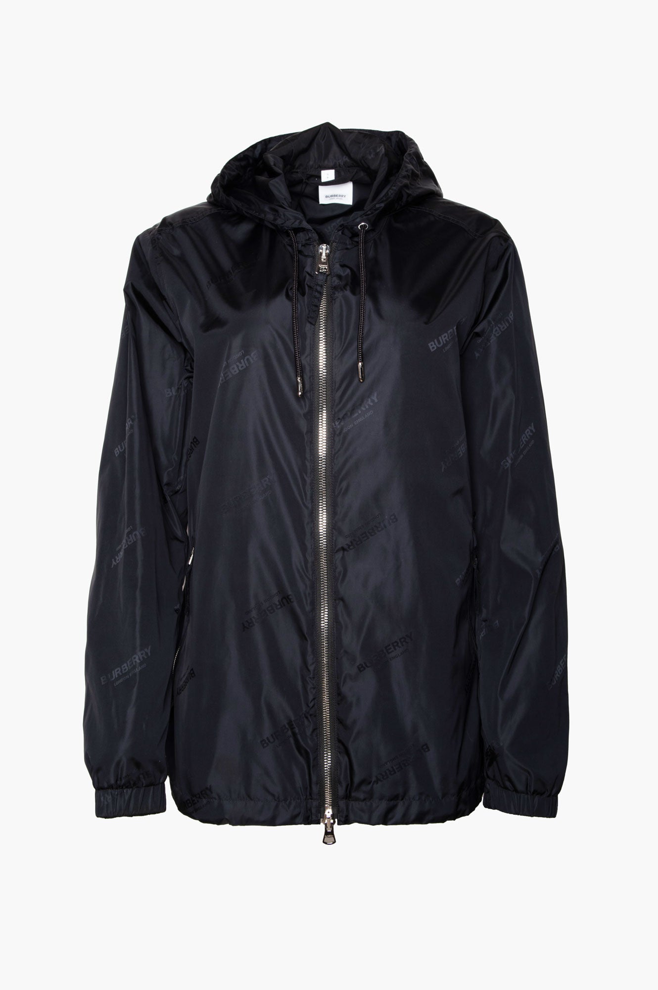 Burberry Men's Black Windbreaker Hoodie