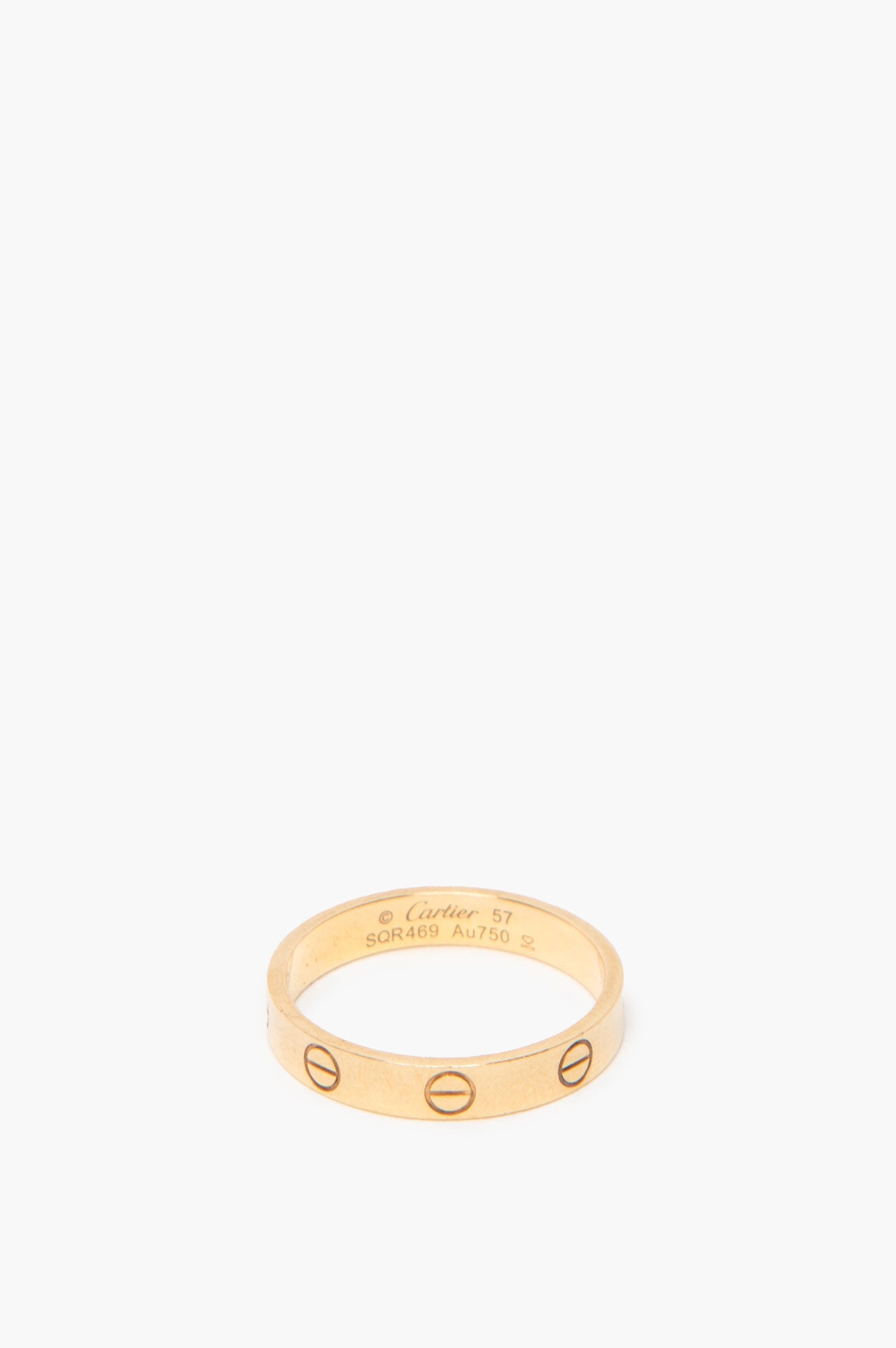 Cartier 18k Yellow Gold Wedding Band Size 57