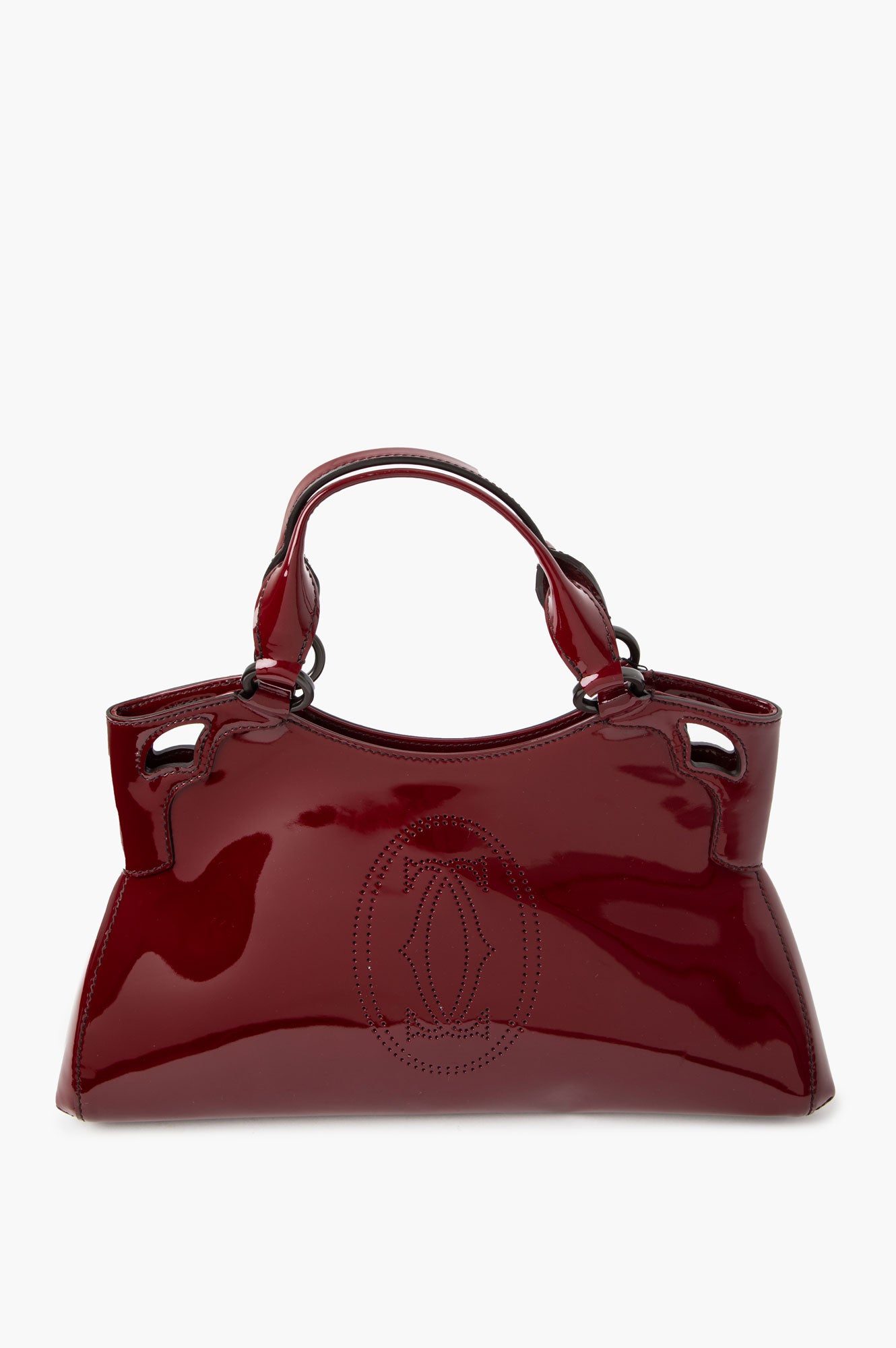 Cartier Red Patent Leather Marcello De Cartier Tote