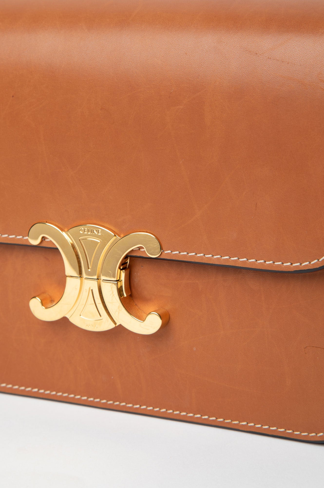 Celine Brown Classique Triomphe Calfskin Bag
