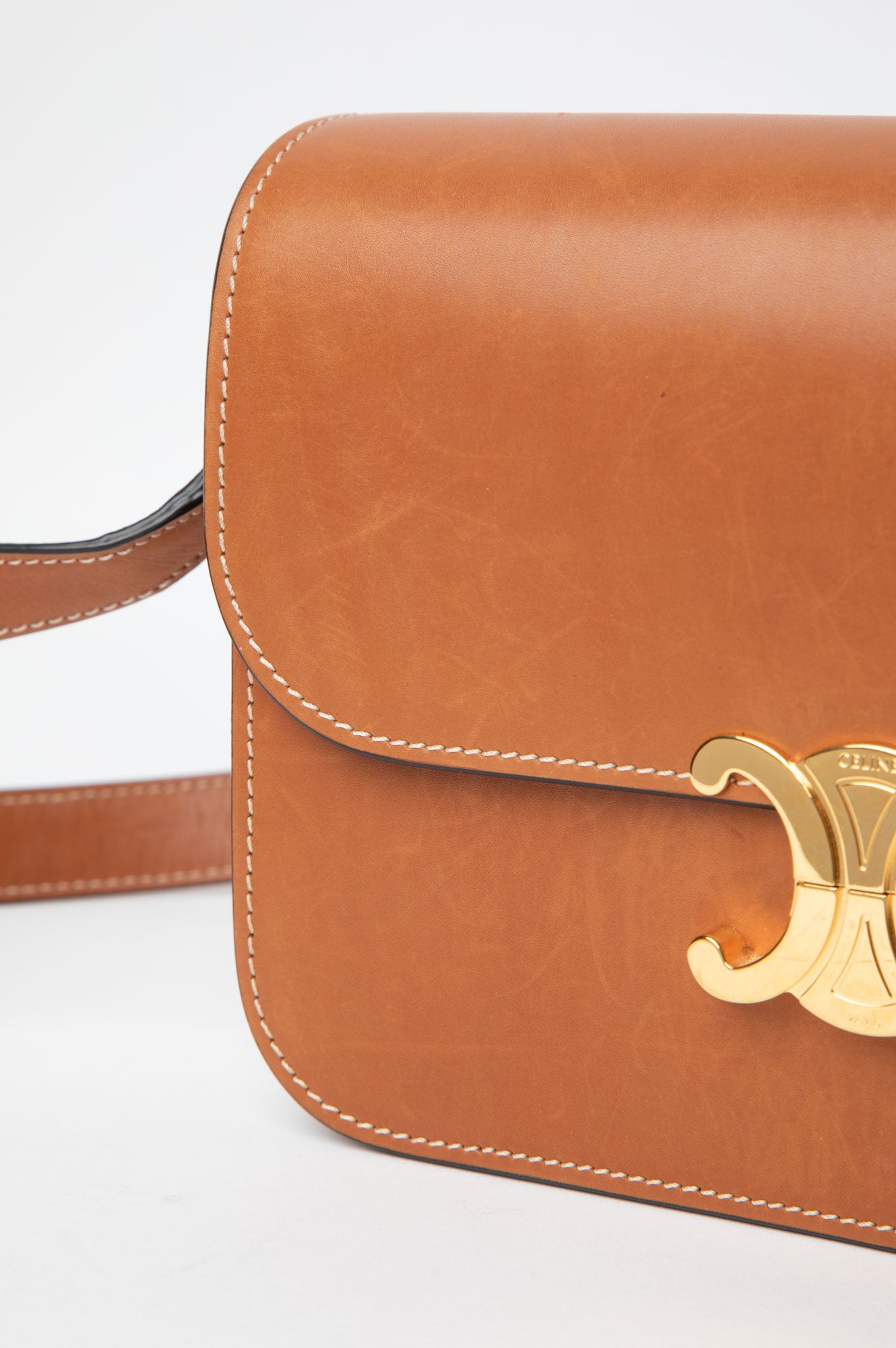 Celine Brown Classique Triomphe Calfskin Bag