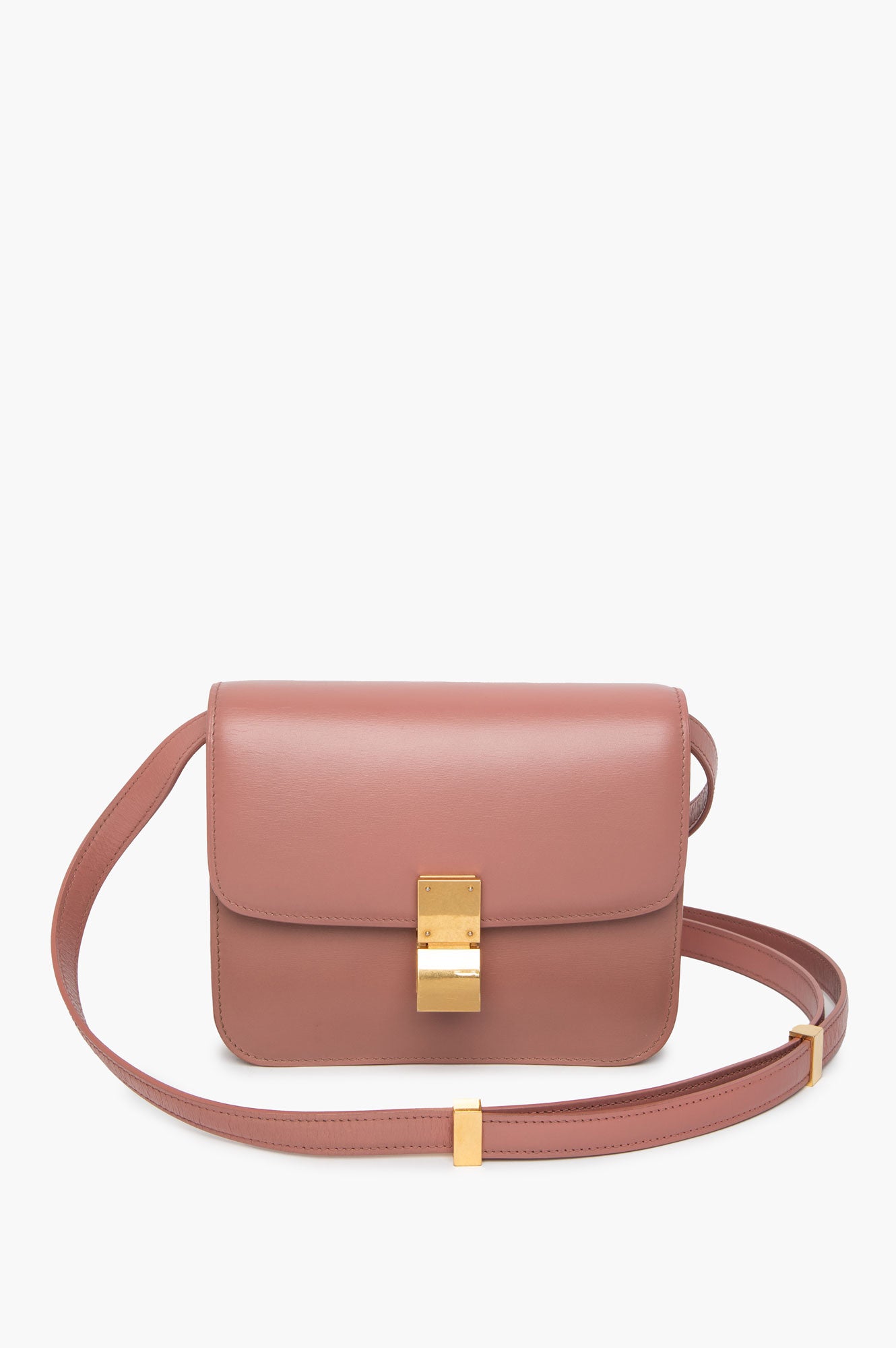 Celine Antique Rose Calfskin Teen Classic Box Bag