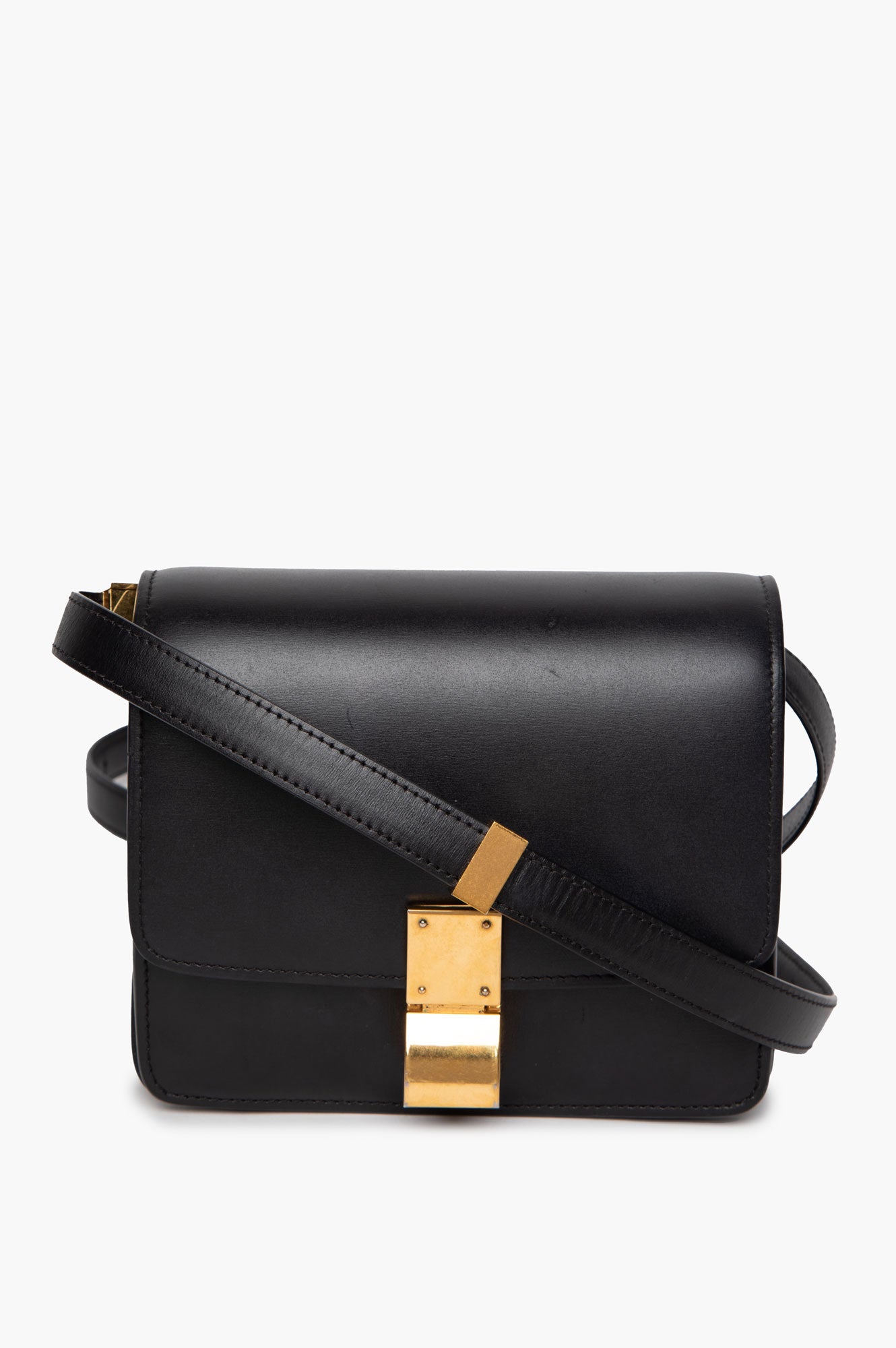 Celine Black Smooth Calfskin Small Classic Box Bag