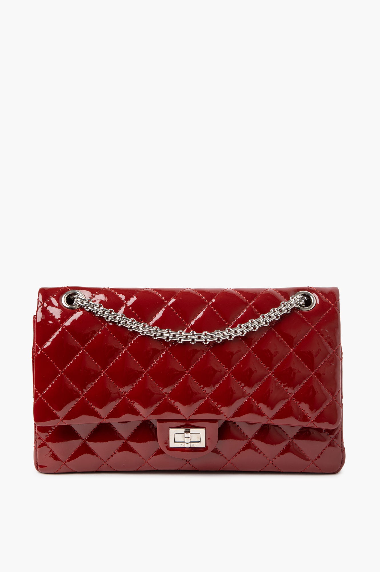 Chanel 2010 Red Patent 2.55 Reissue Double Flap 226