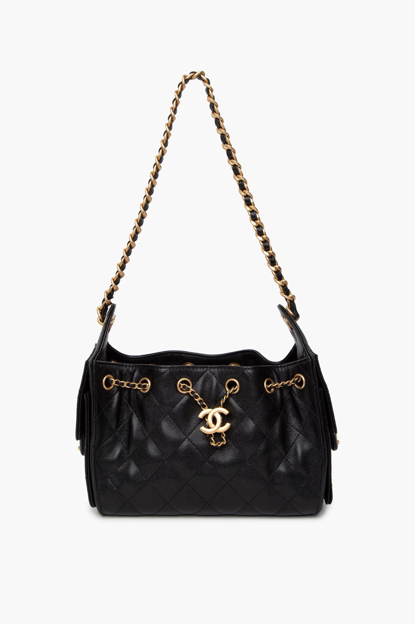 Chanel Black Quilted Caviar Mini 25 Bag