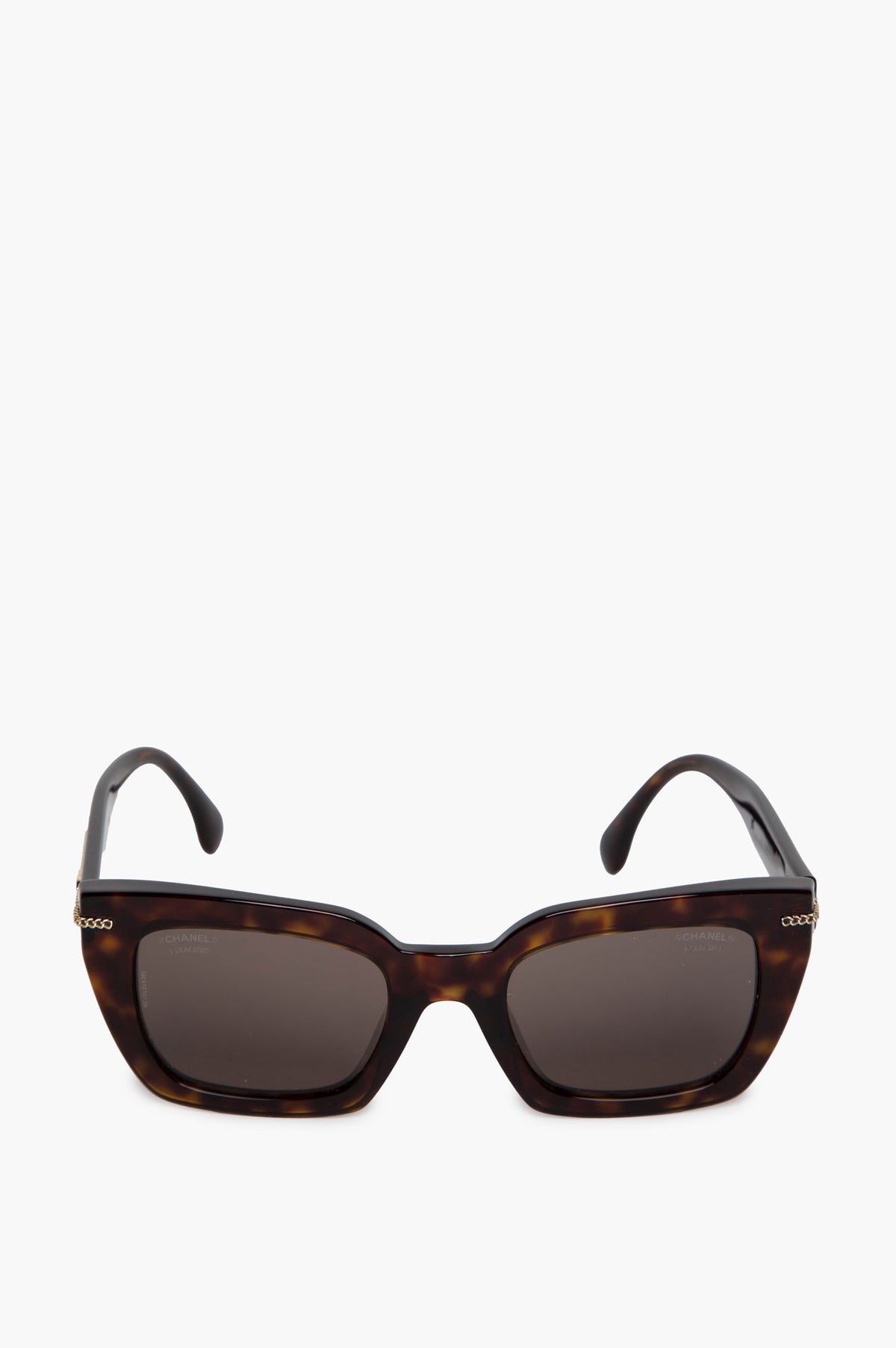 Chanel Polarized Square Tortoise Chain Detail 5509-A Sunglasses