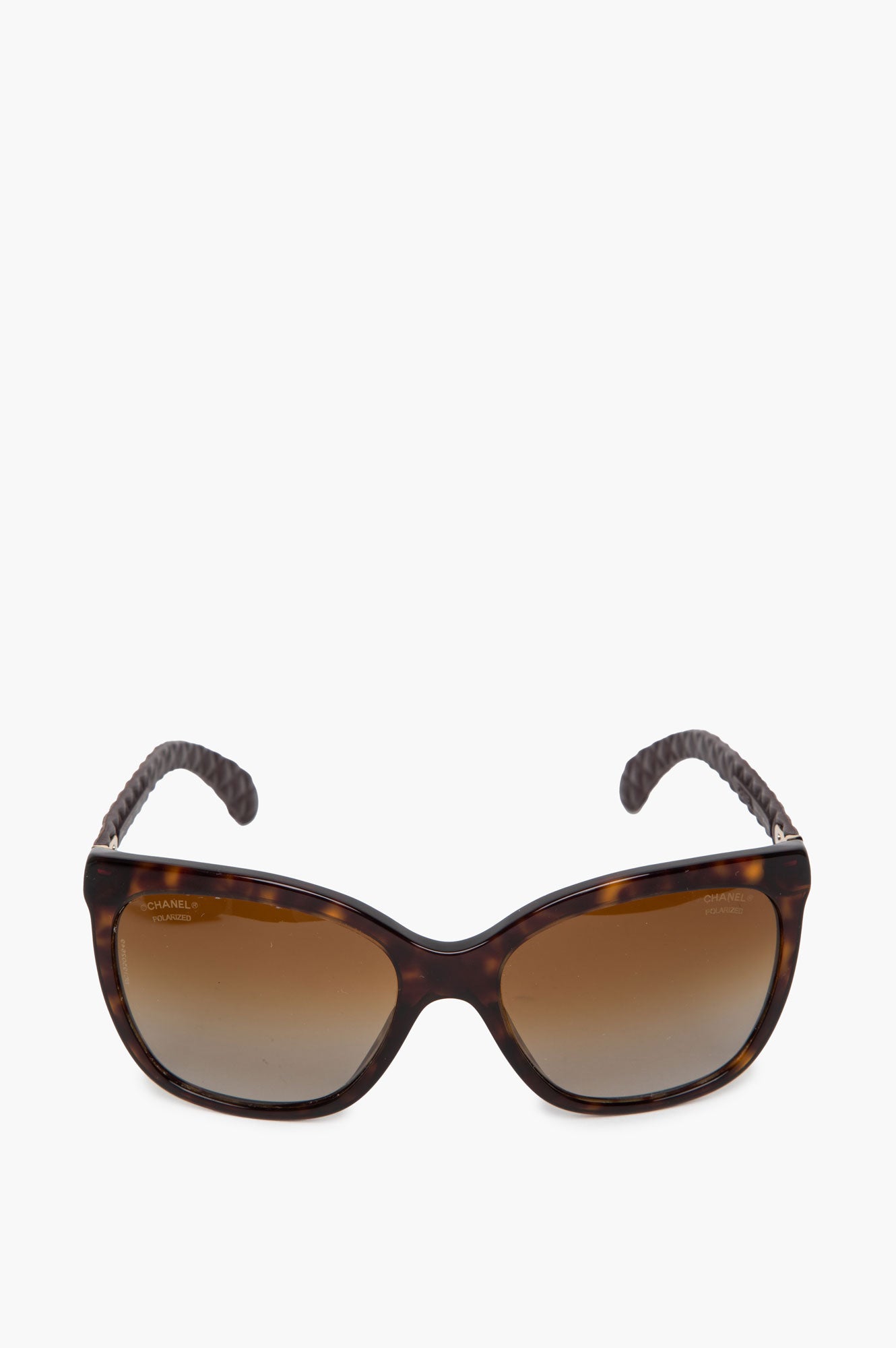 Chanel Tortoise 5288-Q Square CC Logo Polarized Sunglasses