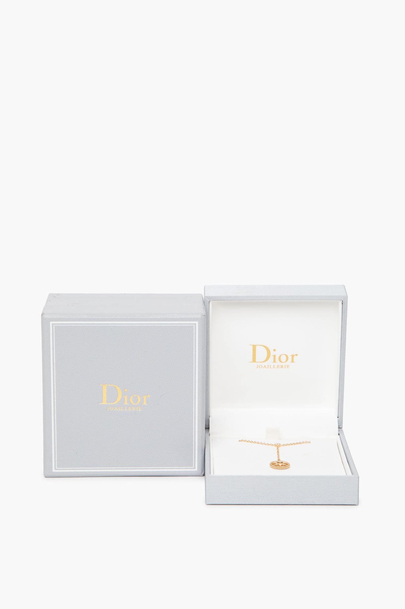 Christian Dior 18k Gold Diamond Mother-of-Pearl Rose des Vents Necklace