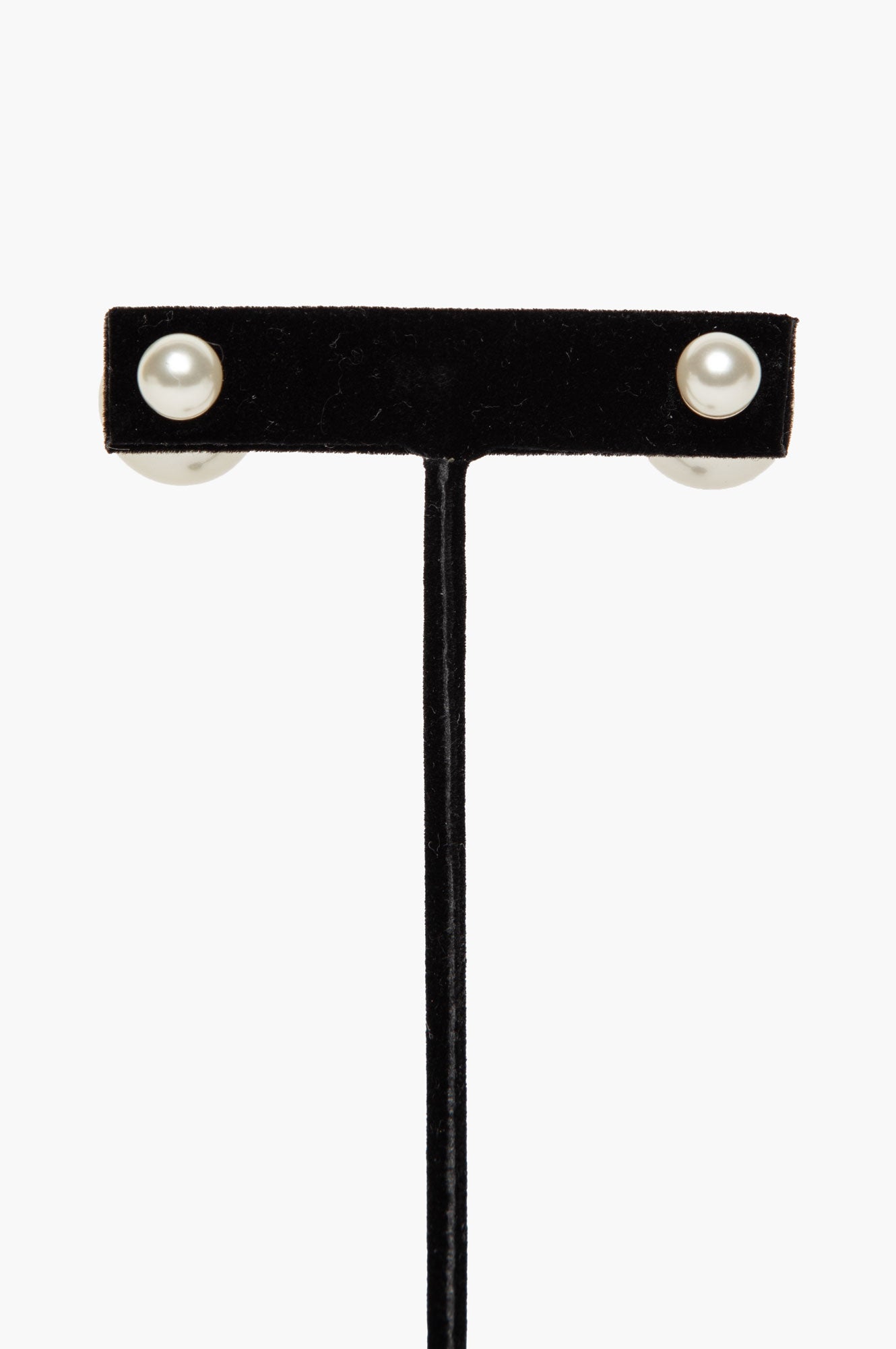 Christian Dior Faux Pearl Tribales Double Stud Earrings
