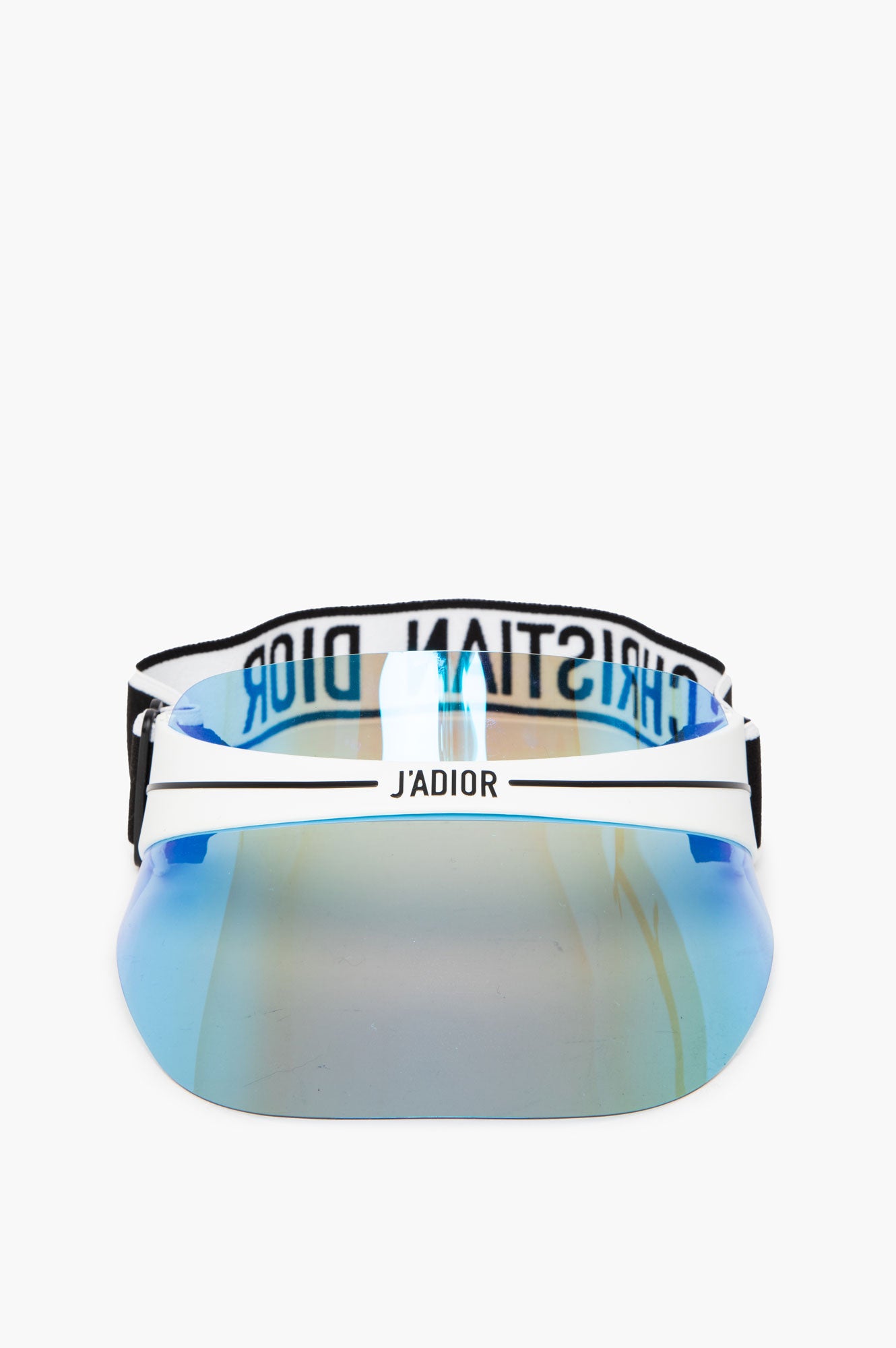 Christian Dior White/Iridescent Blue Reflective Visor