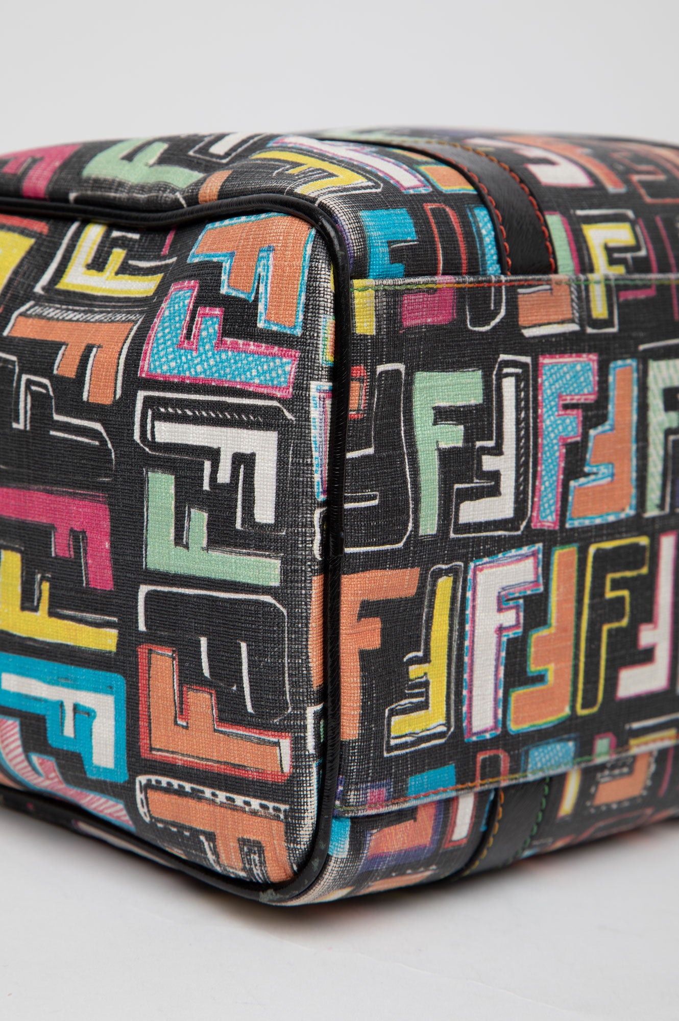 Fendi multicolor Rainbow Zucca Boston Bag