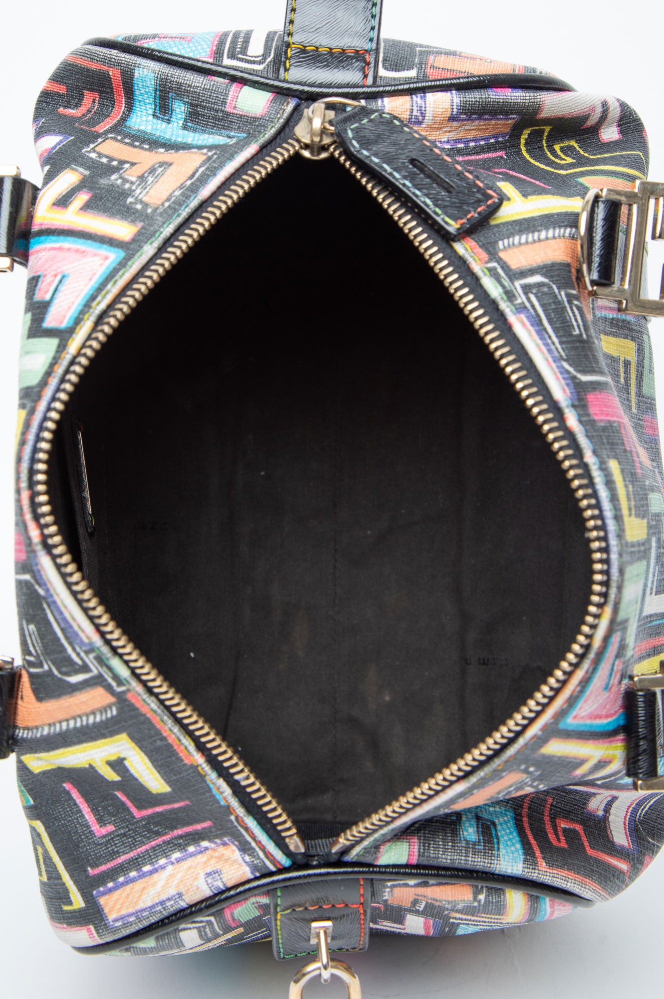 Fendi multicolor Rainbow Zucca Boston Bag