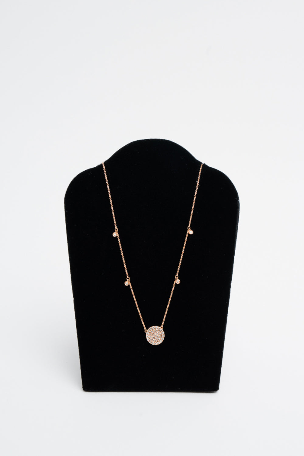 Gabriel & Co. 14k Rose Gold Pavé Diamond Necklace