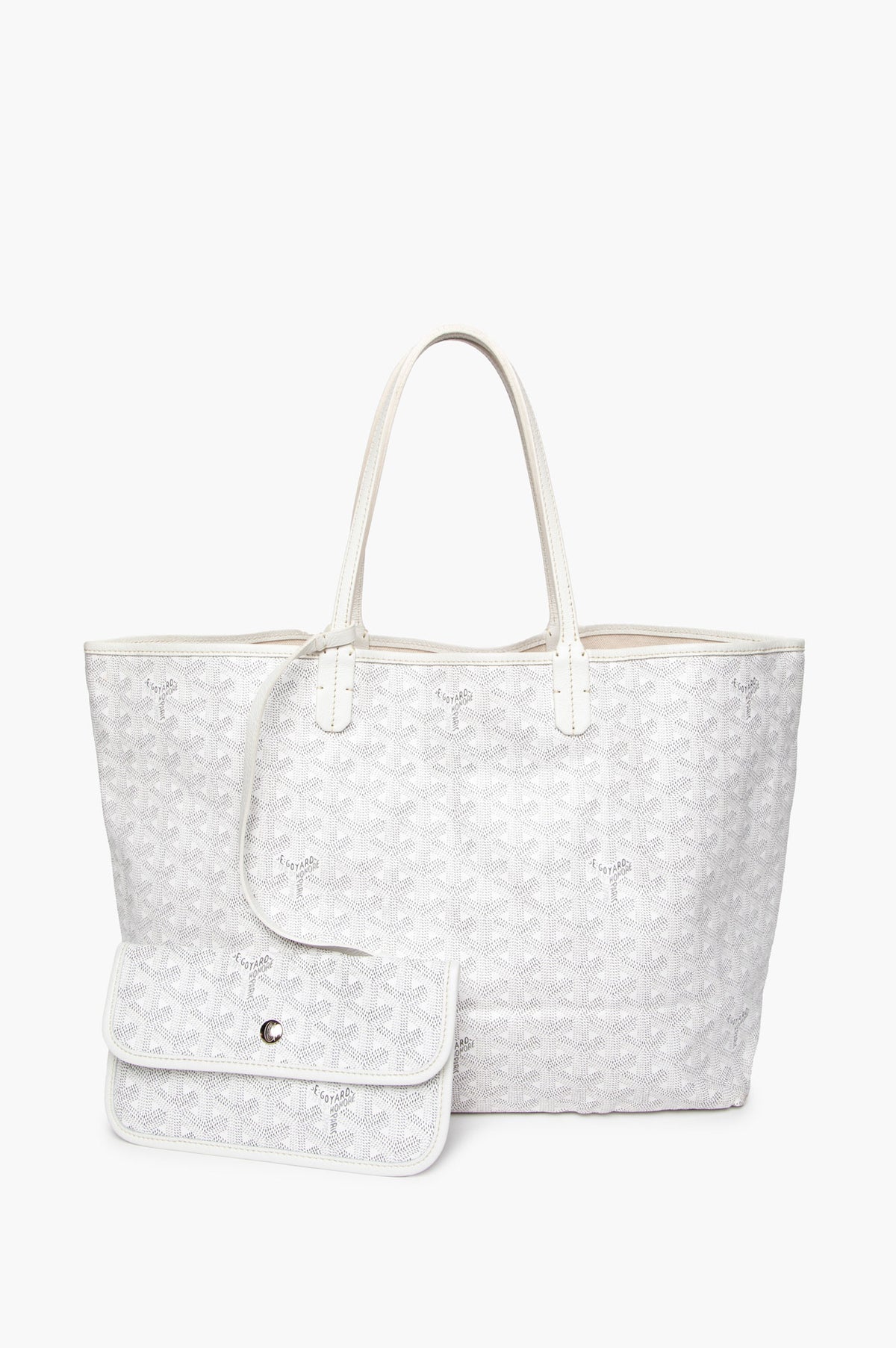 Goyard White Goyardine St. Louis MM