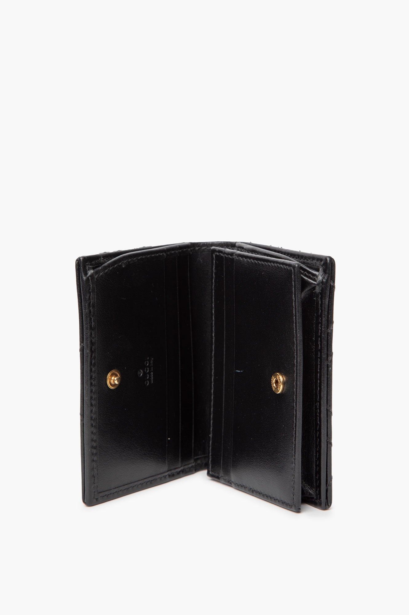 Gucci Black GG Marmont Card Case Wallet