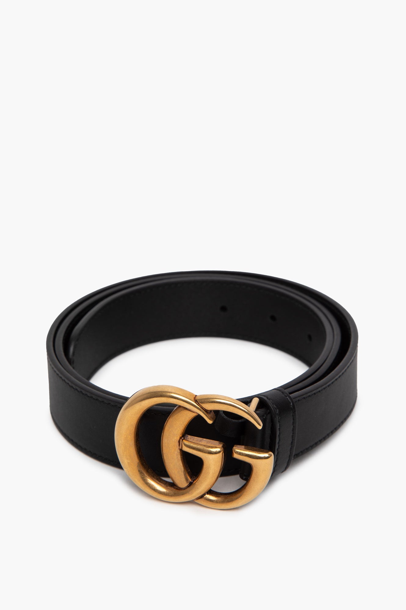 Gucci GG Marmont Black Leather Belt 90cm
