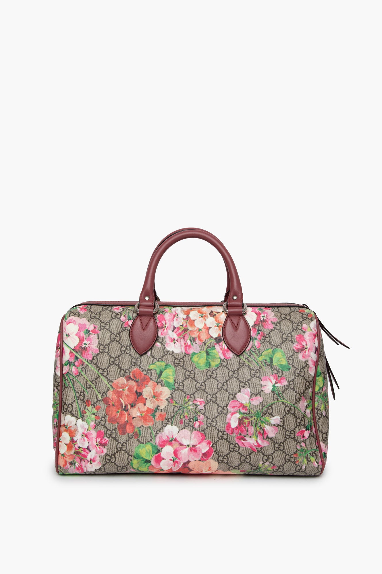 Gucci GG Supreme Blooms Medium Boston Bag