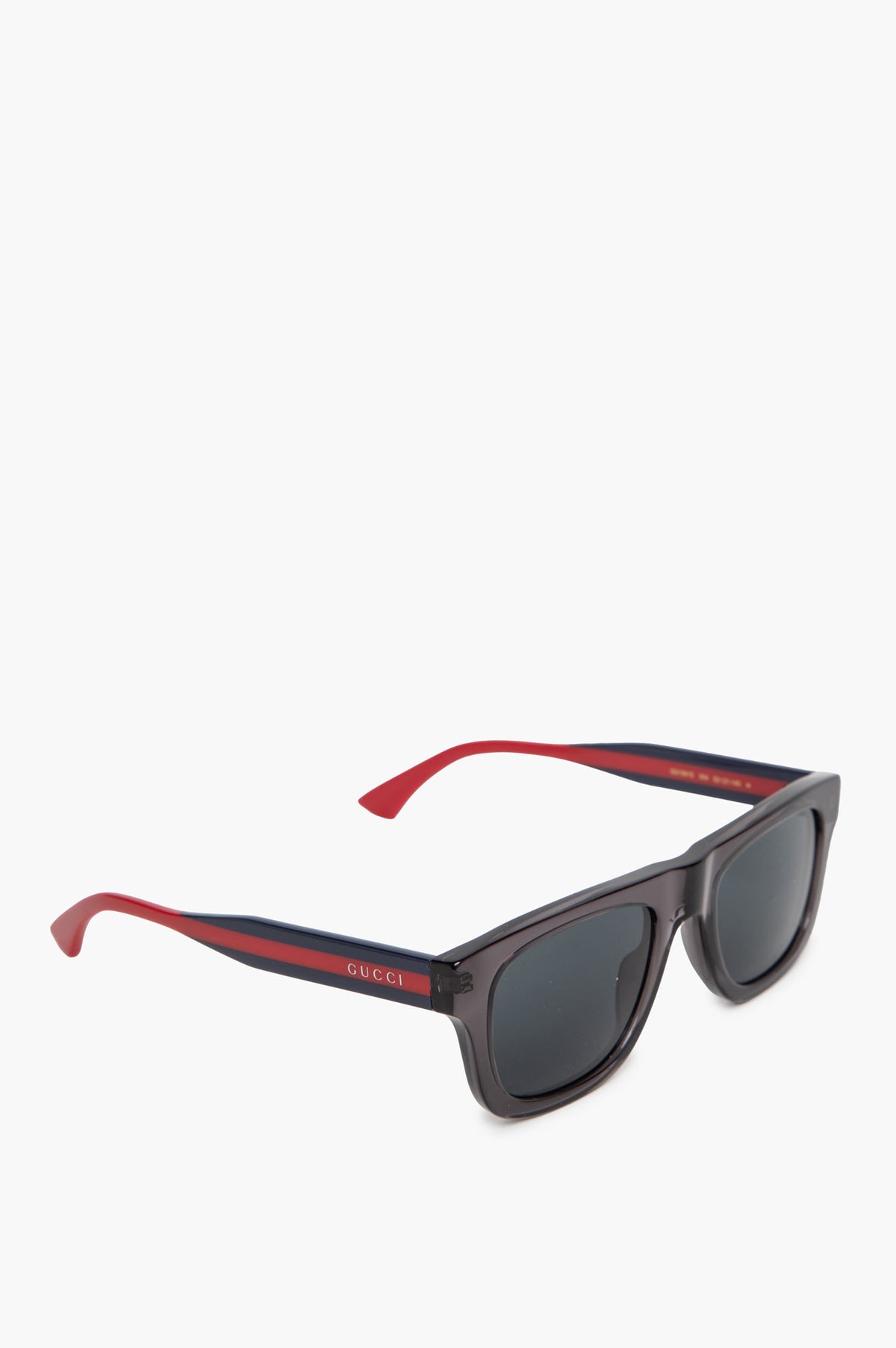 Gucci Grey Acetate Square Striped GG1991S Sunglasses