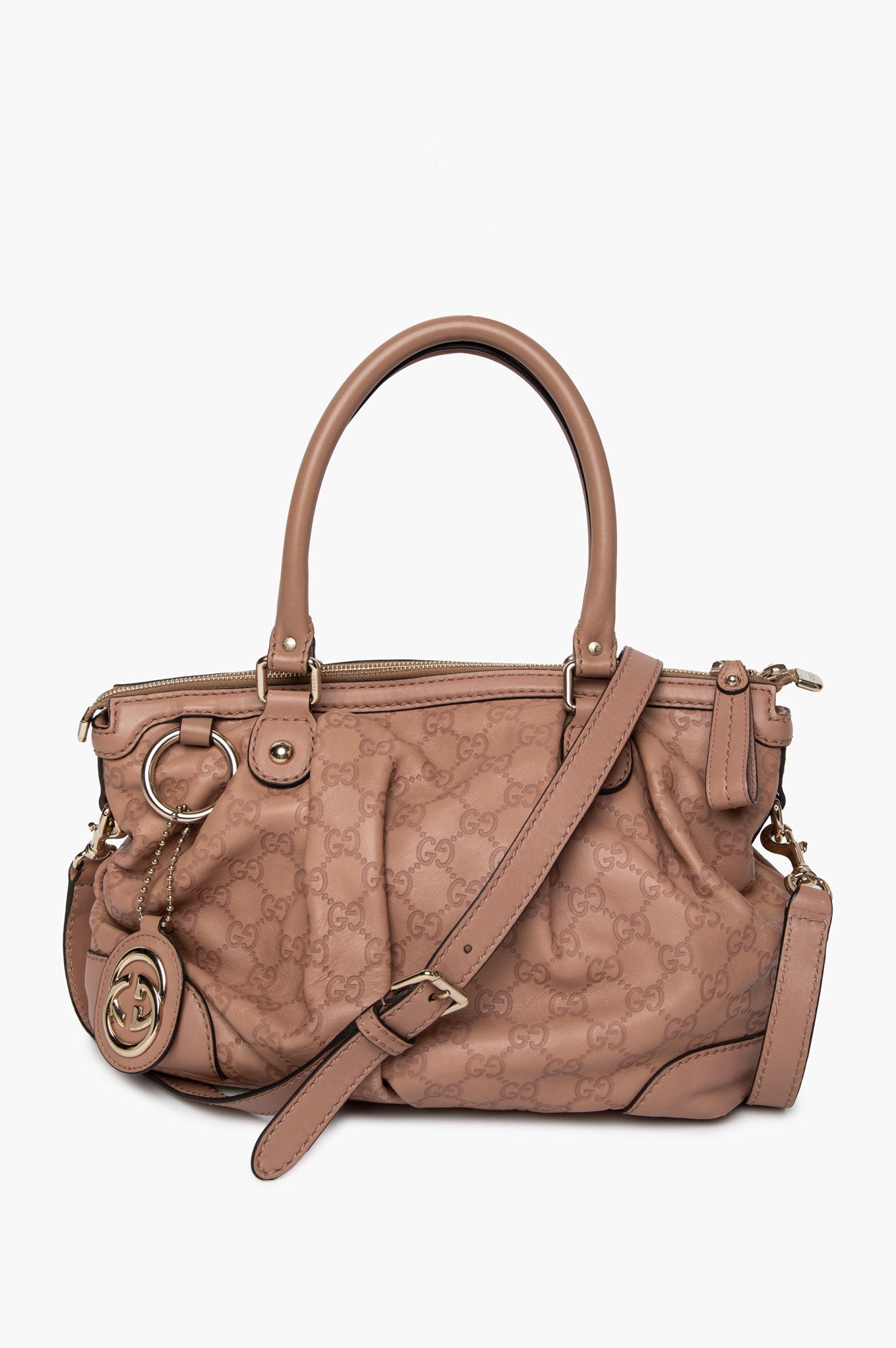 Gucci Pink Guccissima Monogram Leather Sukey Bag