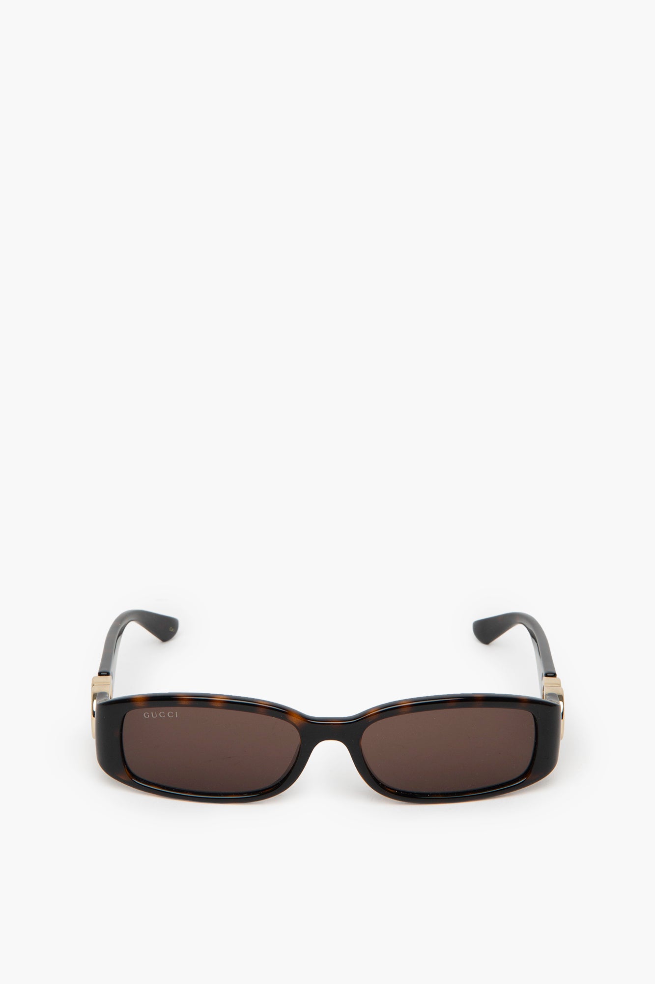 Gucci Tortoise GG1661S Slim Rectangular Sunglasses