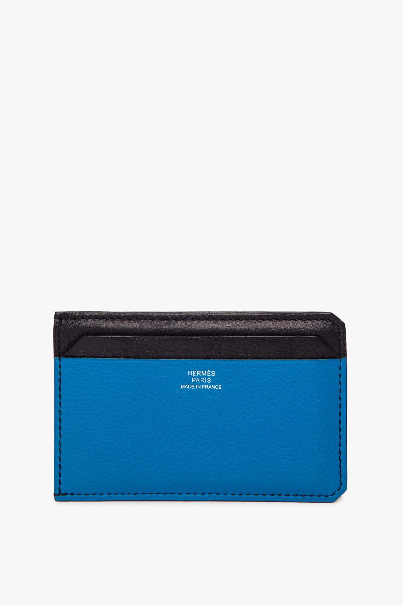 Hermès Blue/Black City 4CC Cardholder