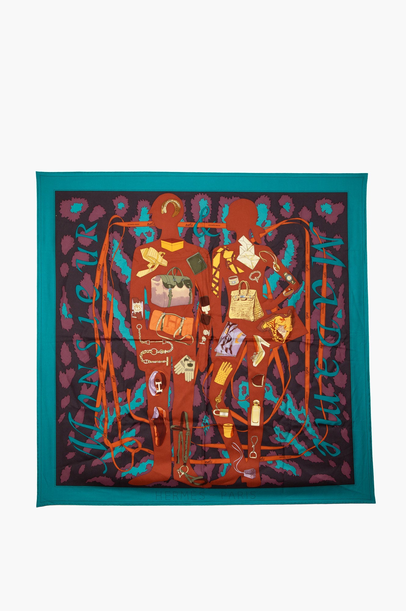 Hermès Monsieur et Madame Silk Scarf