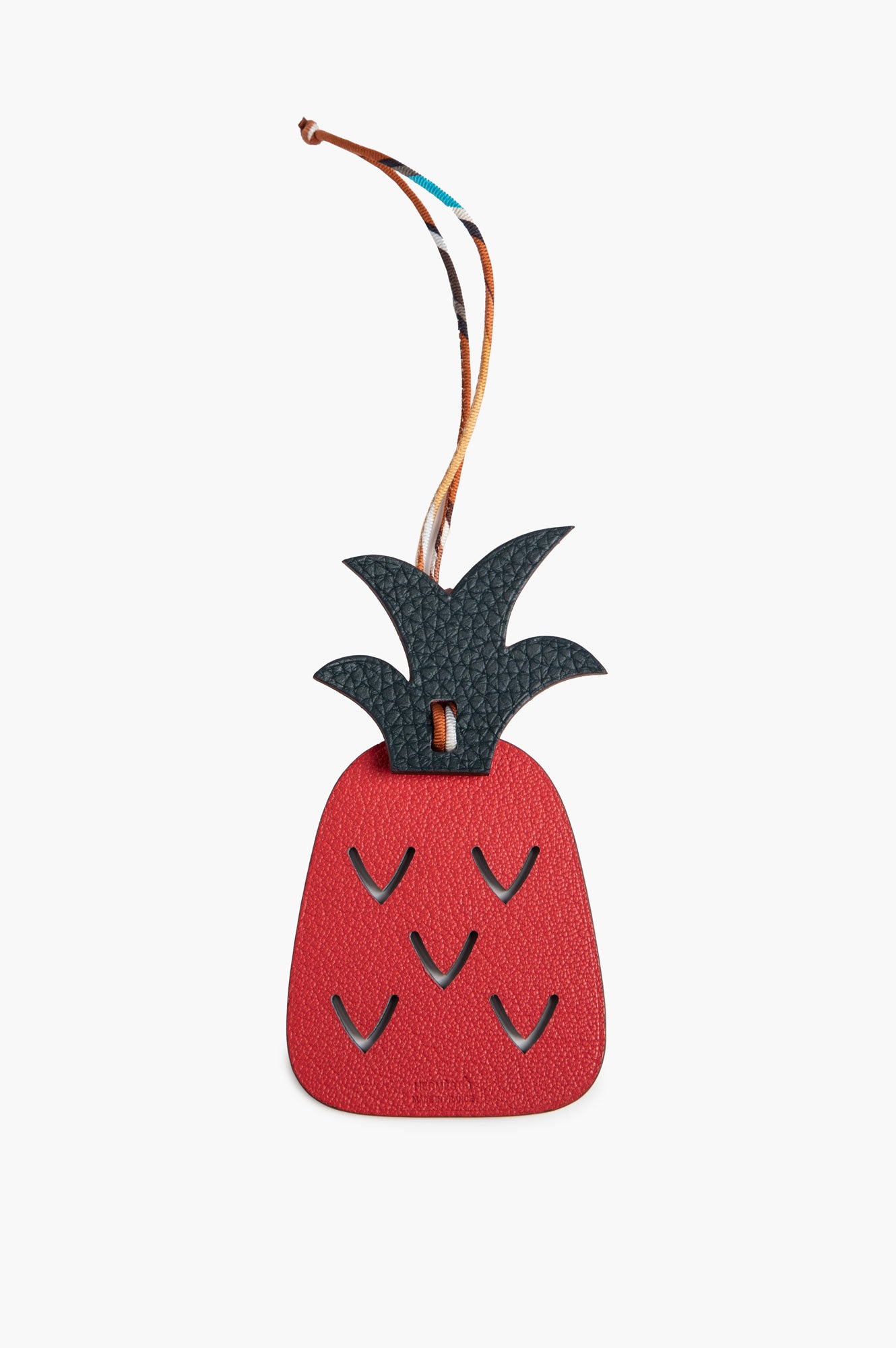 Hermès Red Leather Petit h Pineapple Bag Charm