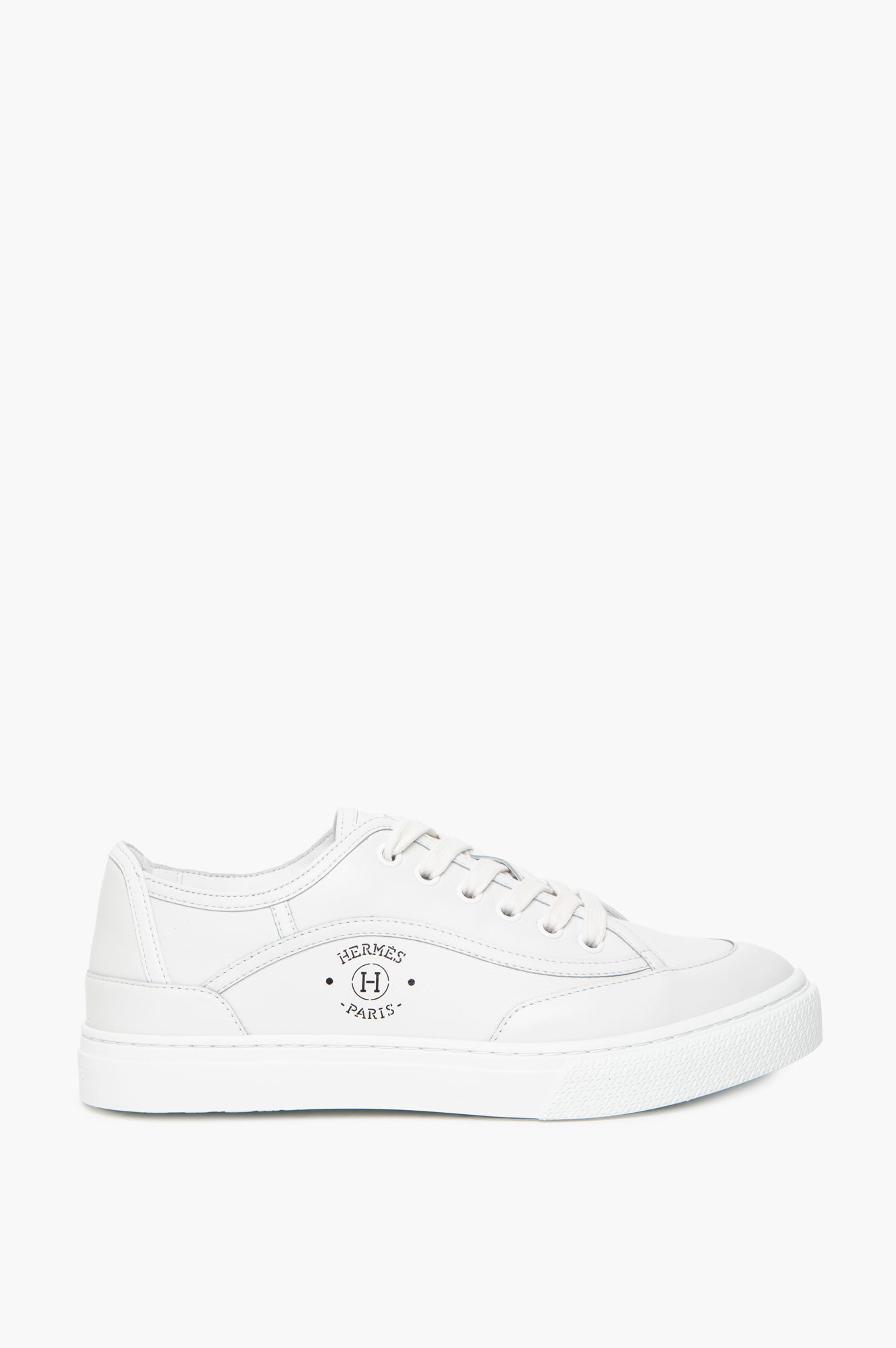 Hermès White Calfskin Get Sneakers Size 37