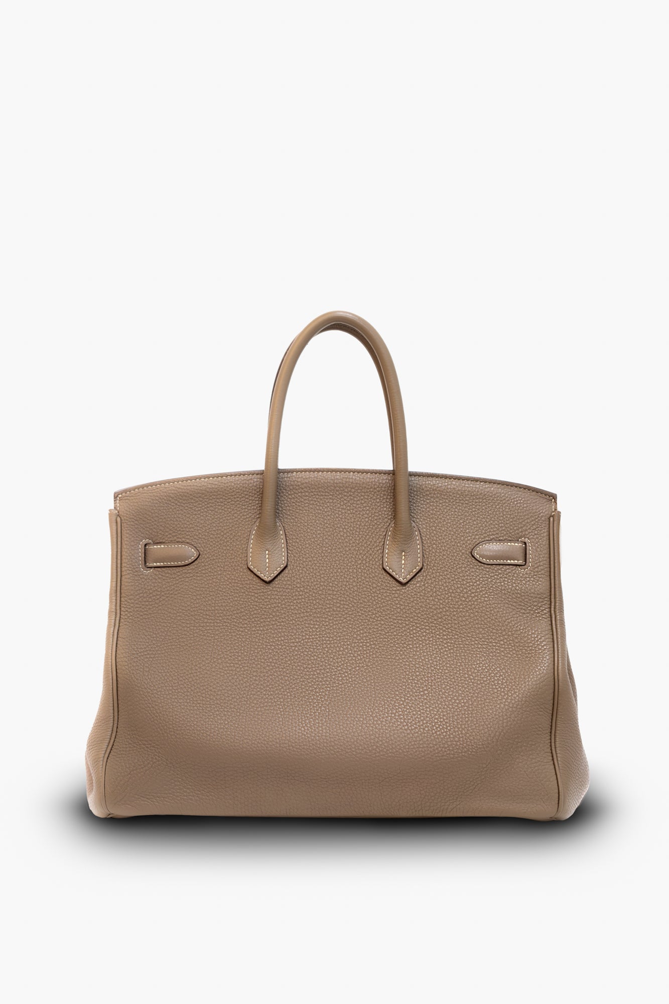 back view of Hermes Taupe Birkin 35 Togo