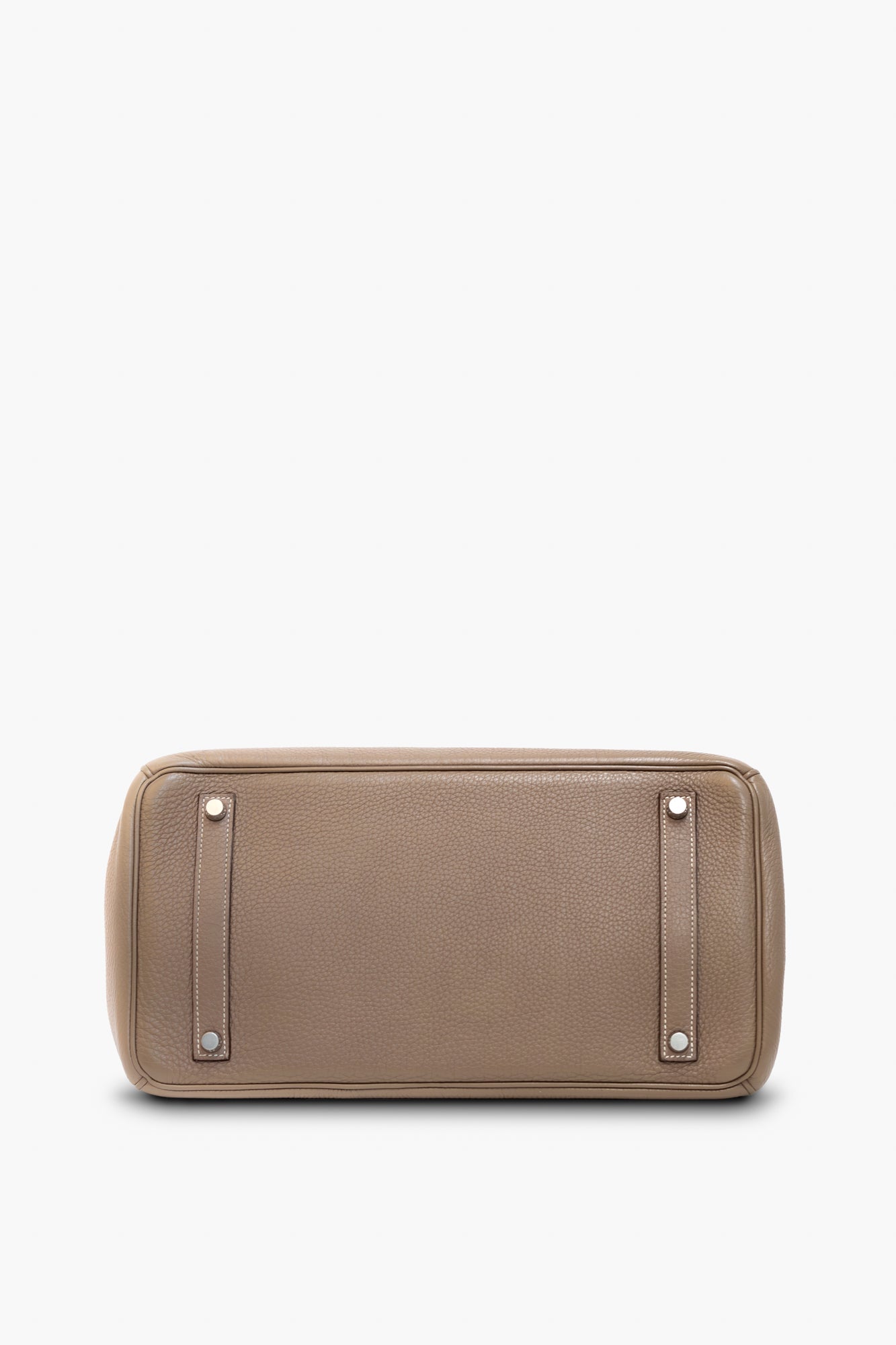 Bottom View of Hermes Taupe Birkin 35 Togo