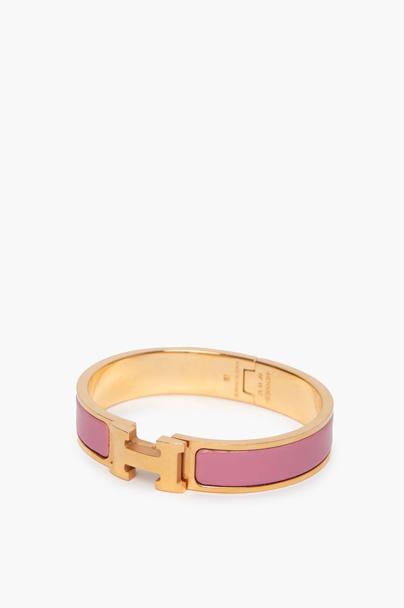 Hermes Clic H Bracelet Pink Gold Size PM