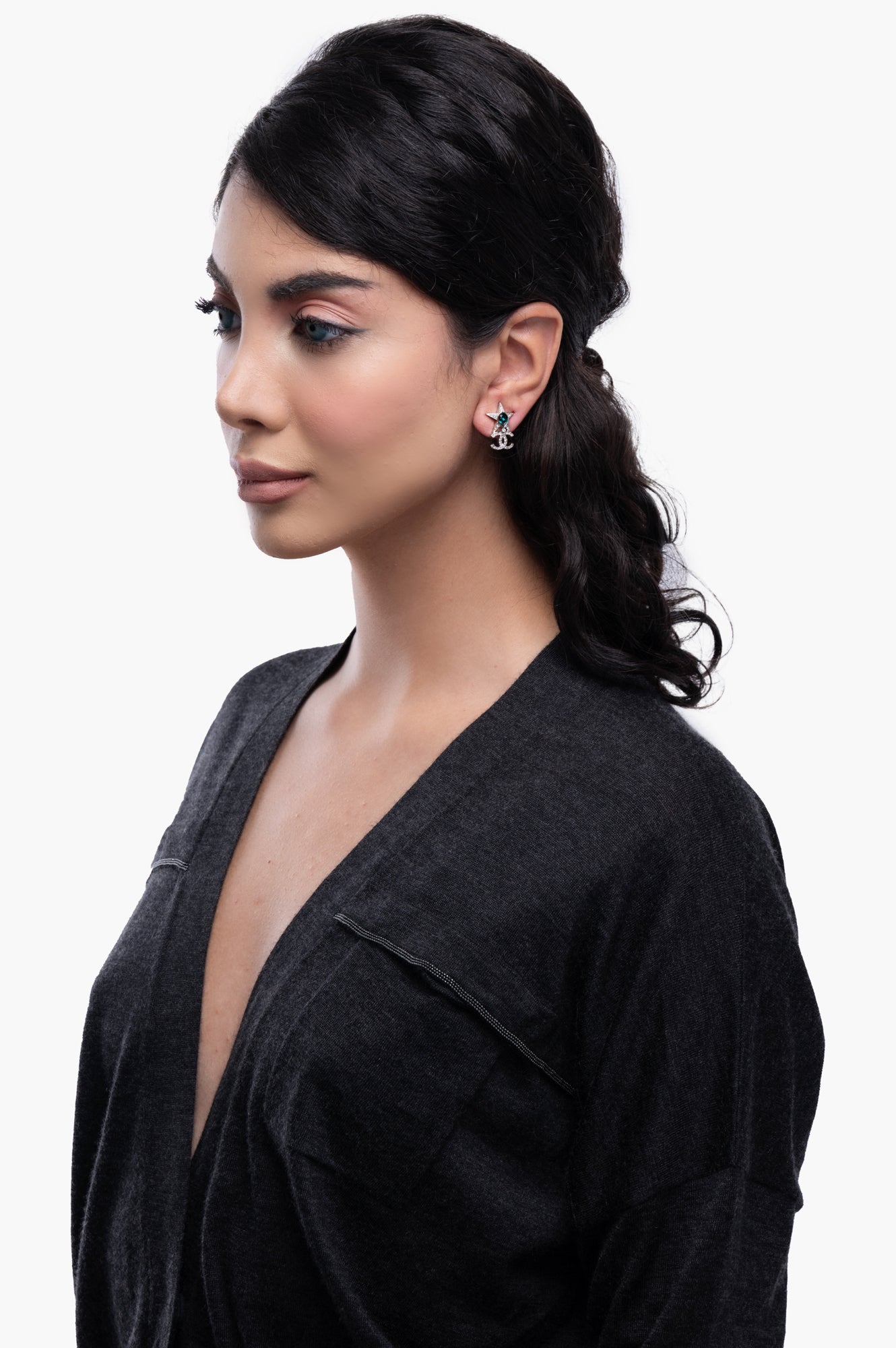 Chanel Star Emerald Earrings