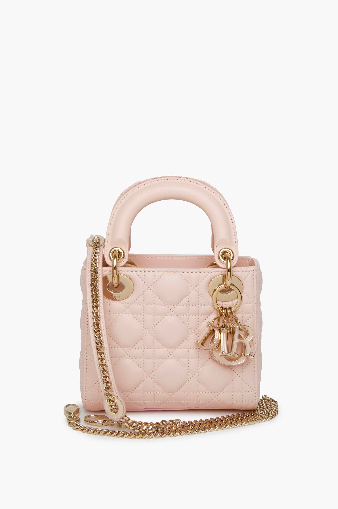Christian Dior Pink Mini Lambskin Lady Dior Bag