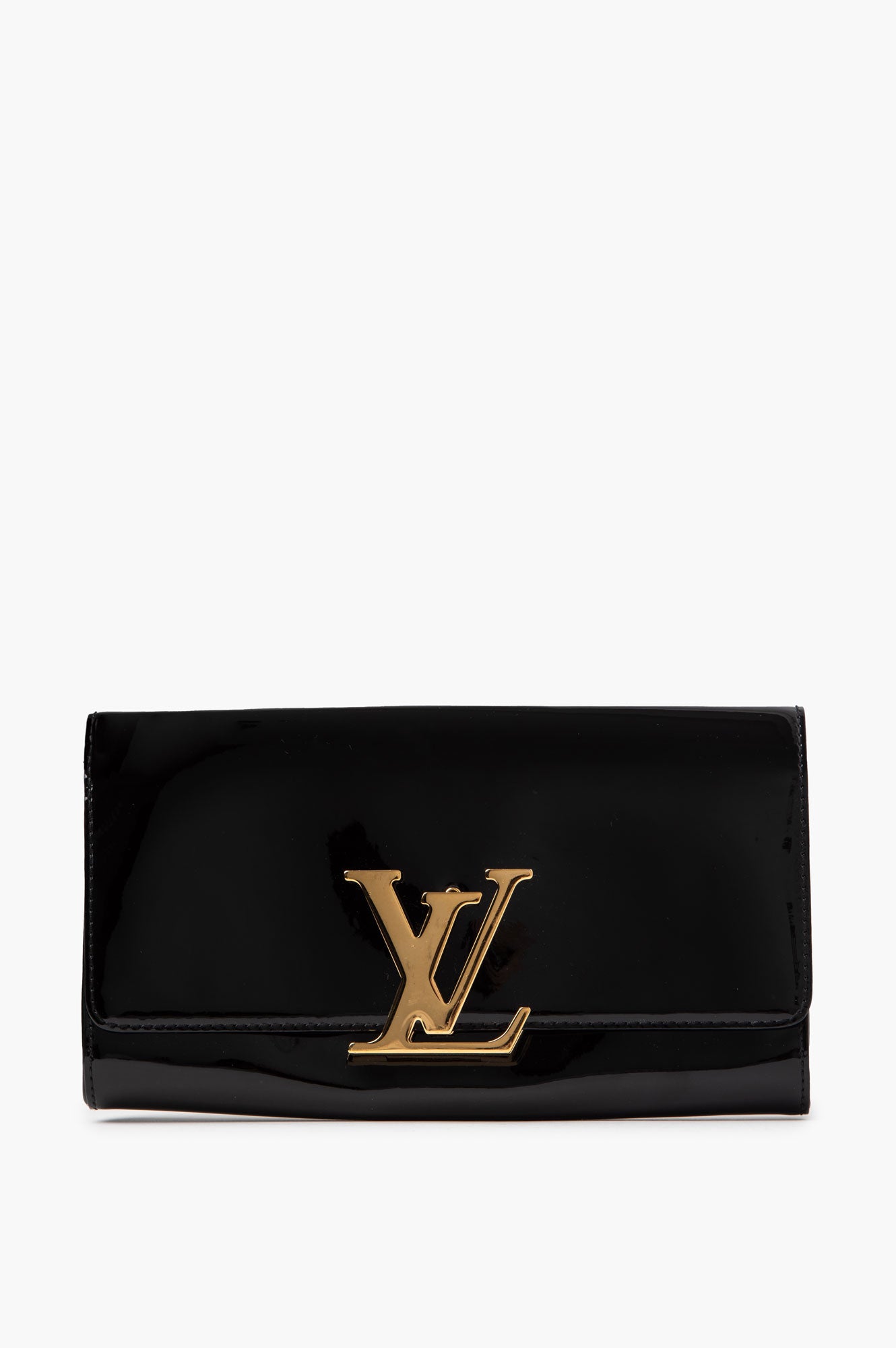 Louis Vuitton Black Vernis Louise Clutch