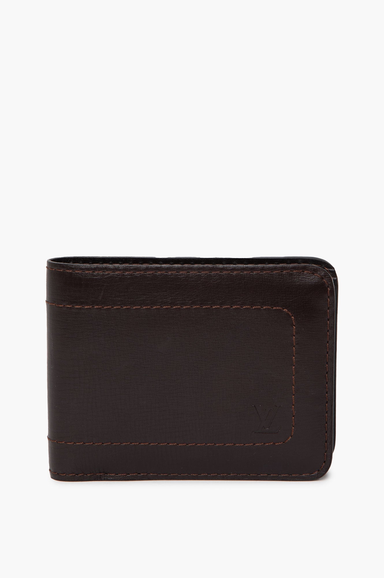 Louis Vuitton Brown Leather Utah Bifold Wallet