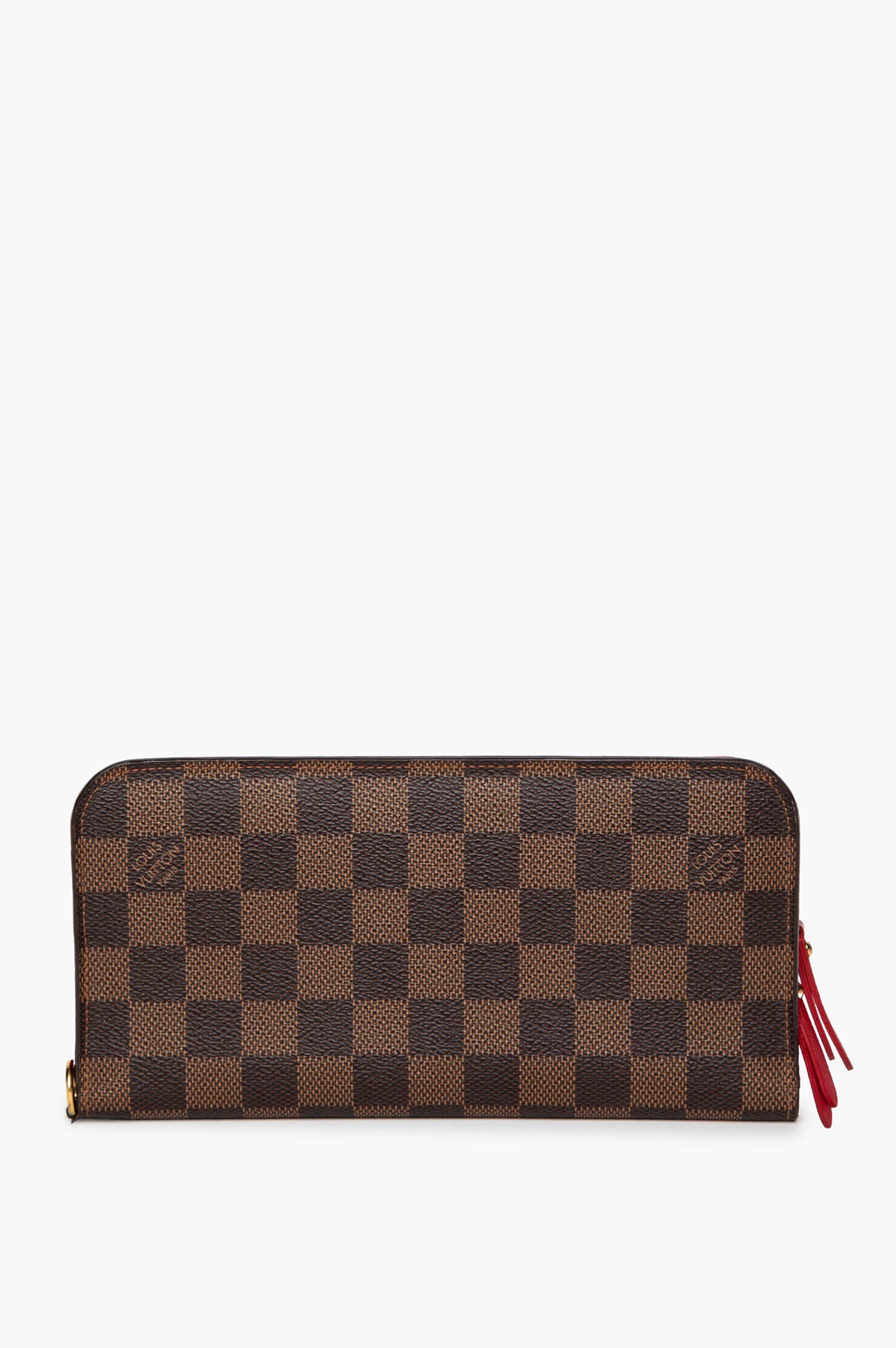 Louis Vuitton Damier Ebene Rouge Taiga Insolite Wallet