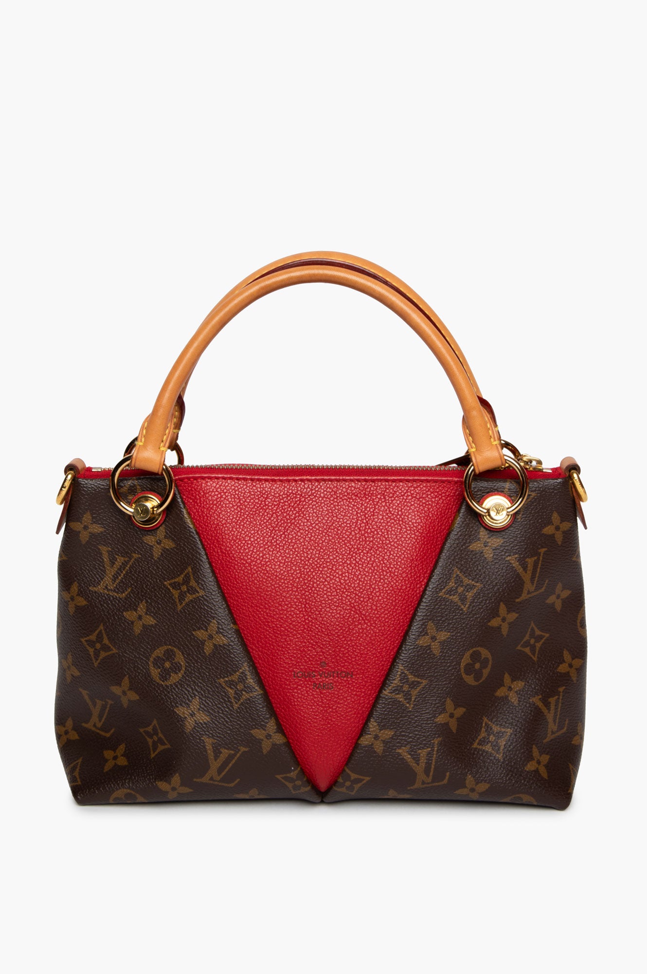 Louis Vuitton Monogram Canvas Cherry Leather V Tote BB