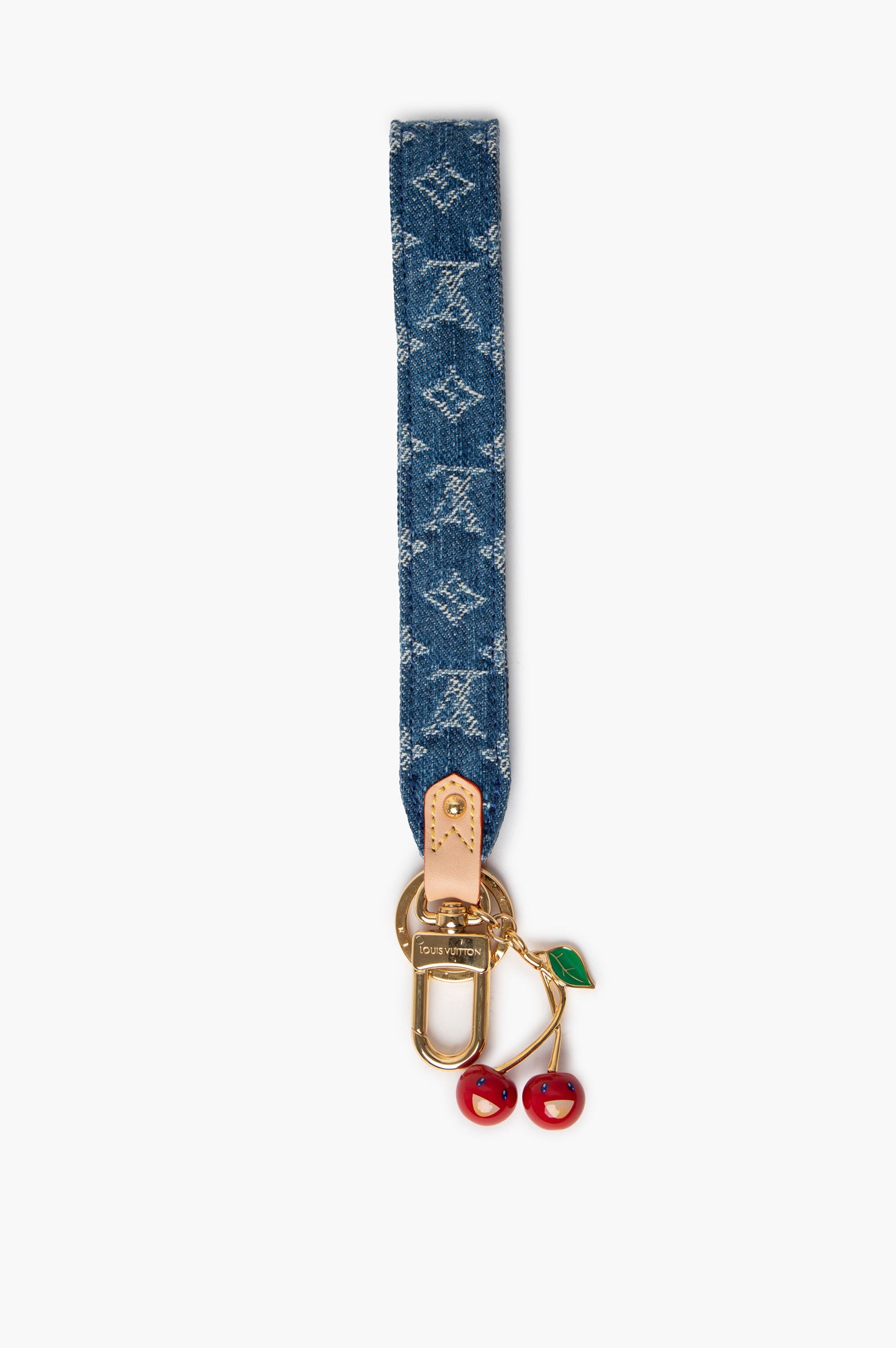 Louis Vuitton x Takashi Murakami Limited Edition Denim Cerise Dragonne Bag Charm