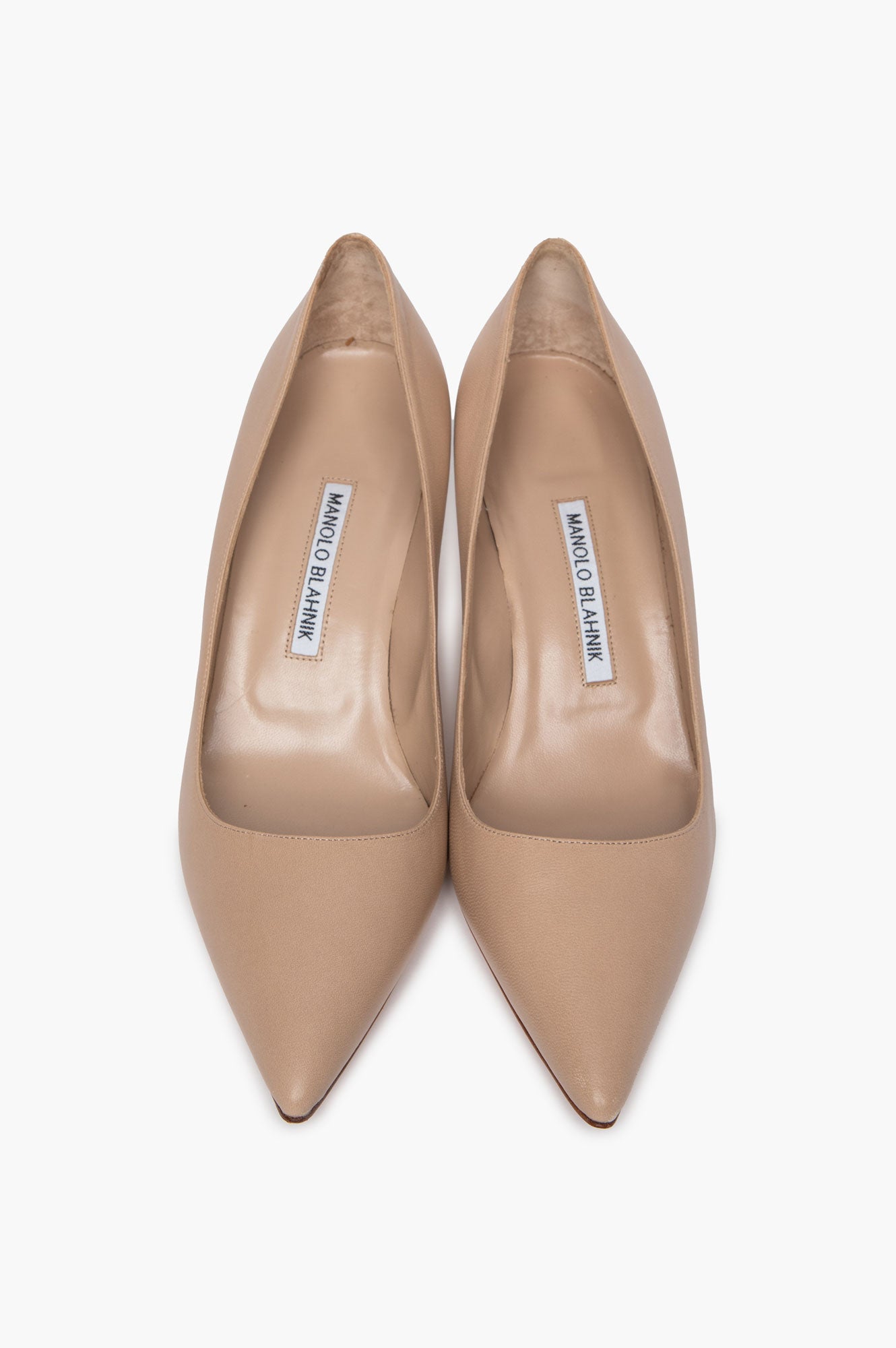 Manolo Blahnik Beige Calf BB 50 Pumps Size 39