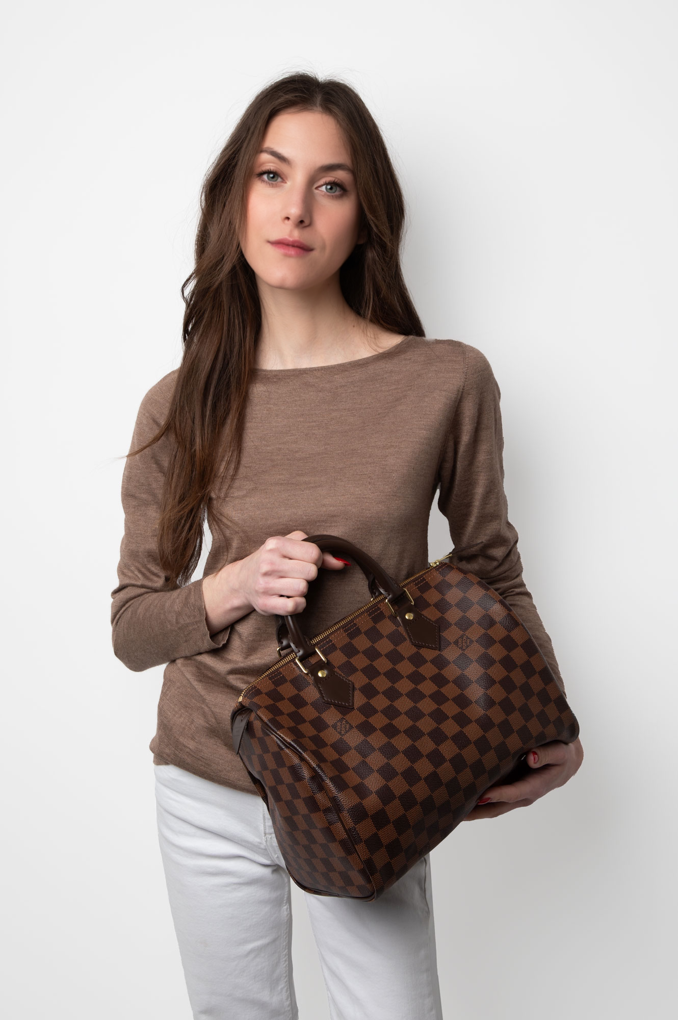 Louis Vuitton Damier Ebene Speedy 30 Bag