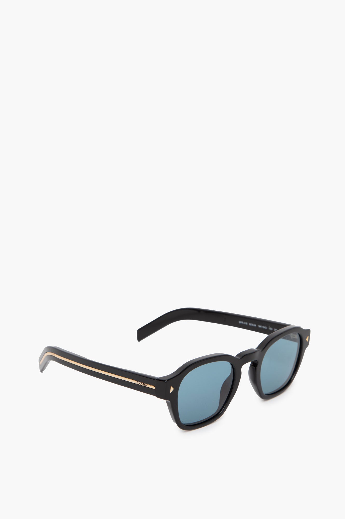 Prada Black Square with Turquoise Lenses Sunglasses