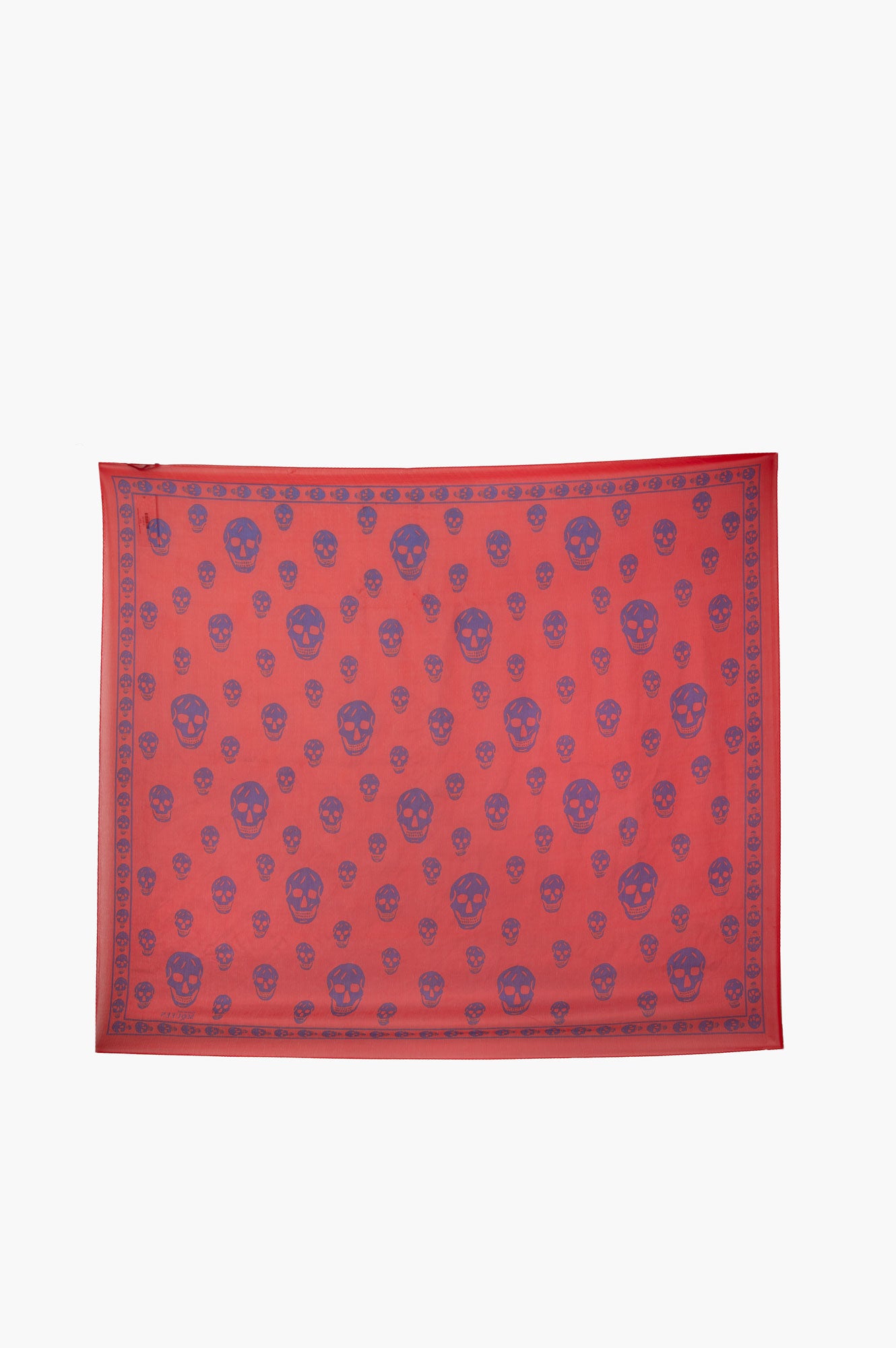 Alexander Mcqueen Red Silk Scarf