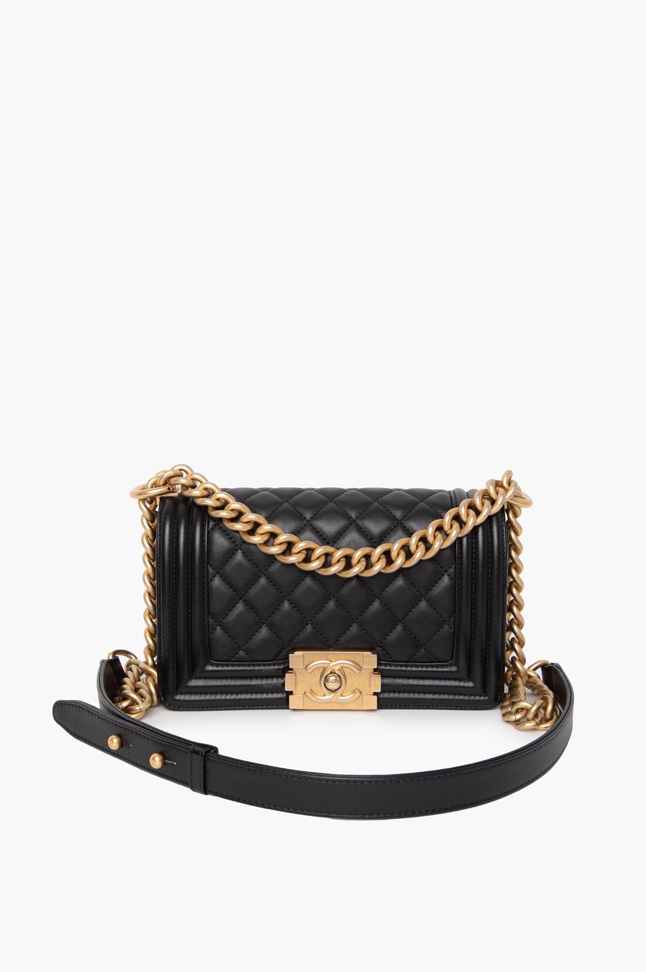 Chanel 2018 Black Lambskin Le Boy Small Bag