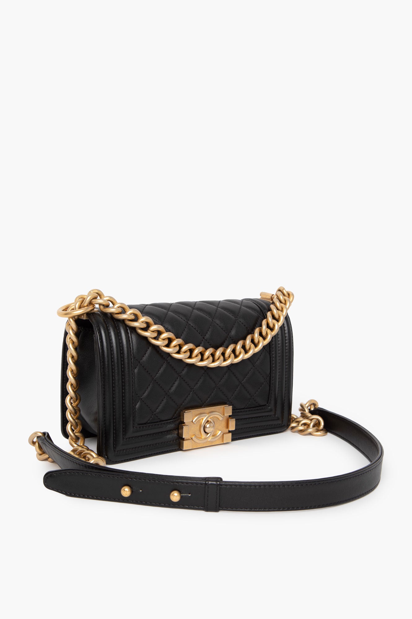 Chanel 2018 Black Lambskin Le Boy Small Bag