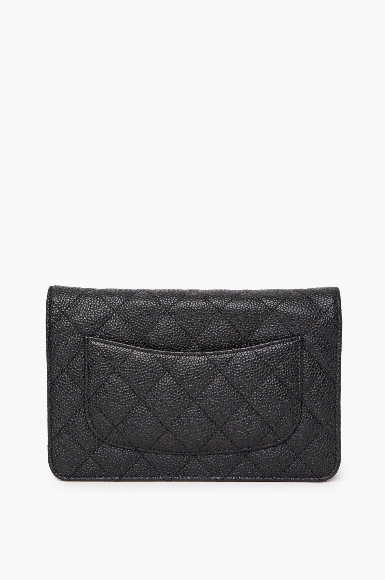 Chanel Black Caviar Gold-Tone Classic Wallet on Chain Bag
