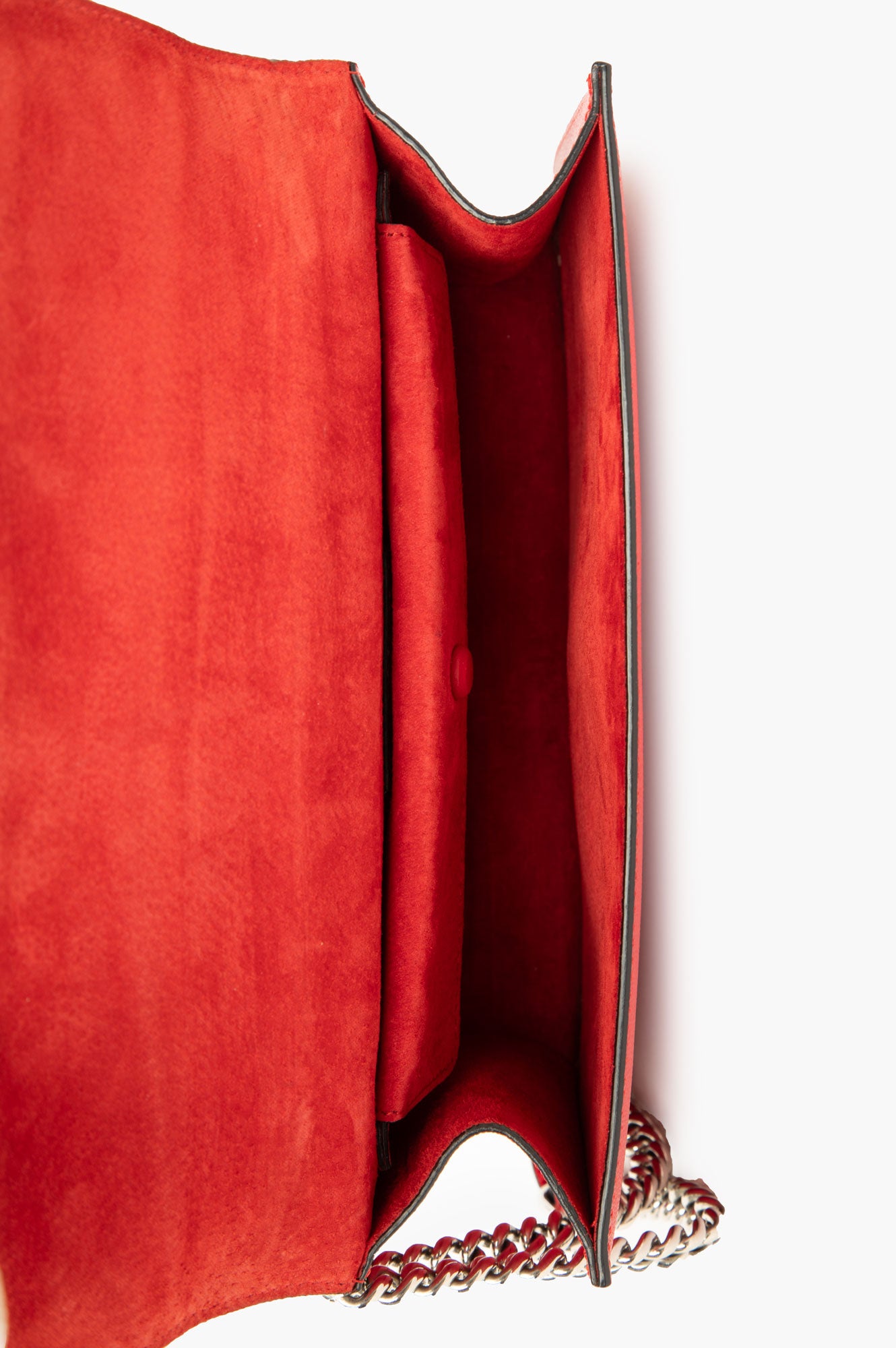 Alexander McQueen Red Insignia Leather Chain Bag
