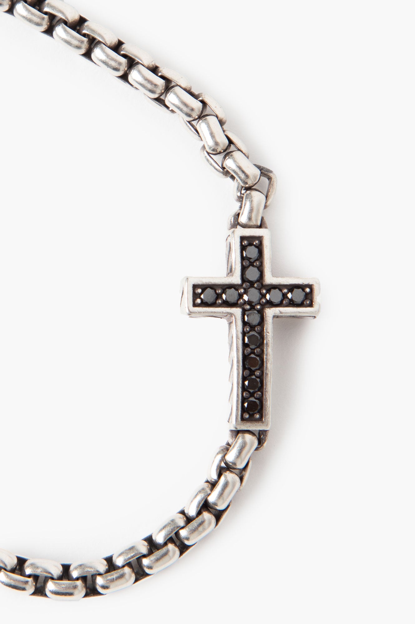 David Yurman Pavé Cross Bracelet, 5mm Large