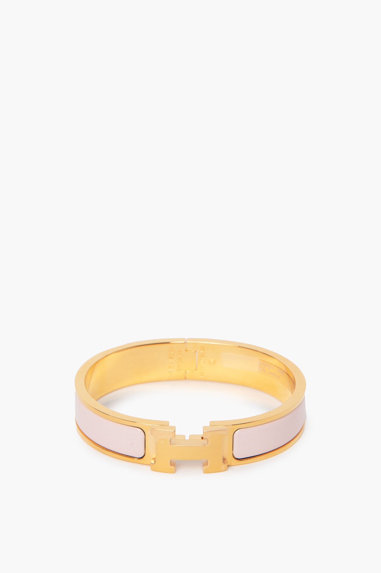 Hermes Rose Pink Clic H Bracelet Size PM